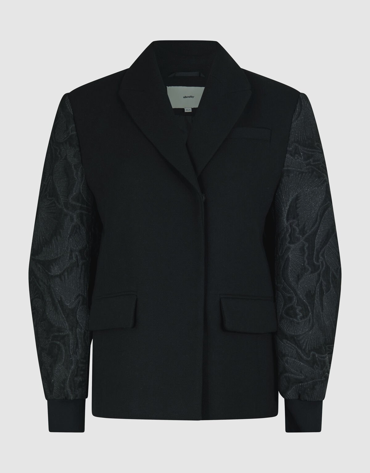 Korte Mix Jas Zwart SHOEBY WOMEN