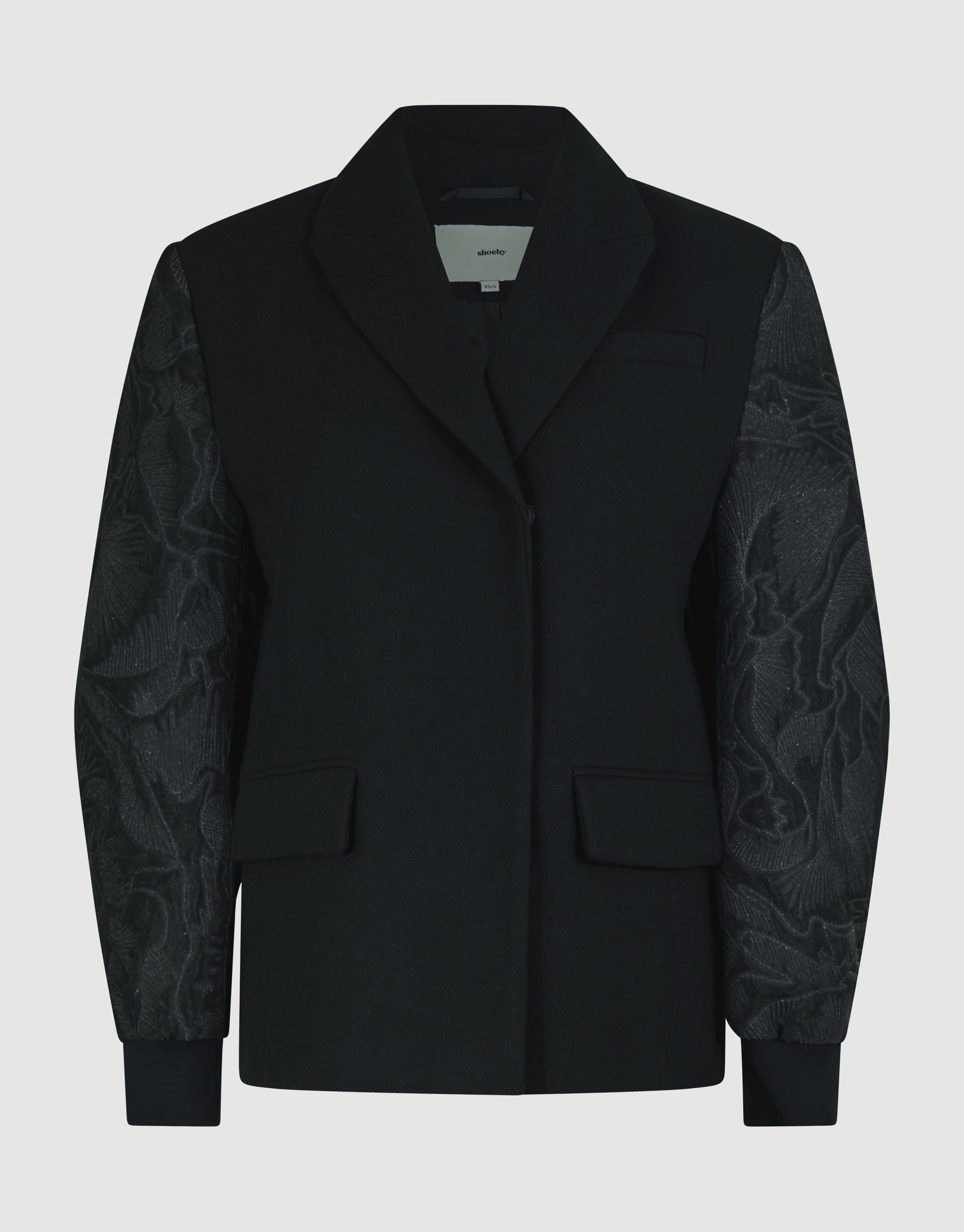 Korte Mix Jas Zwart SHOEBY WOMEN