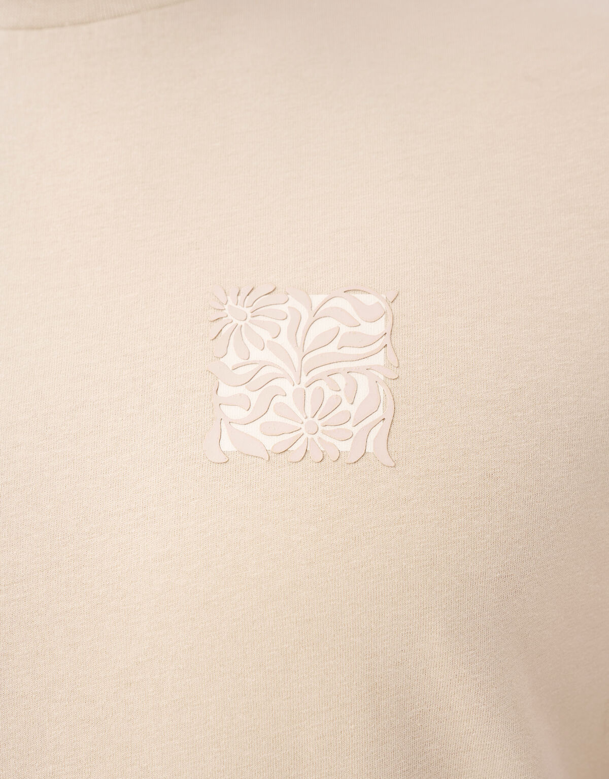 Flower Block T-shirt Zand SHOEBY MEN