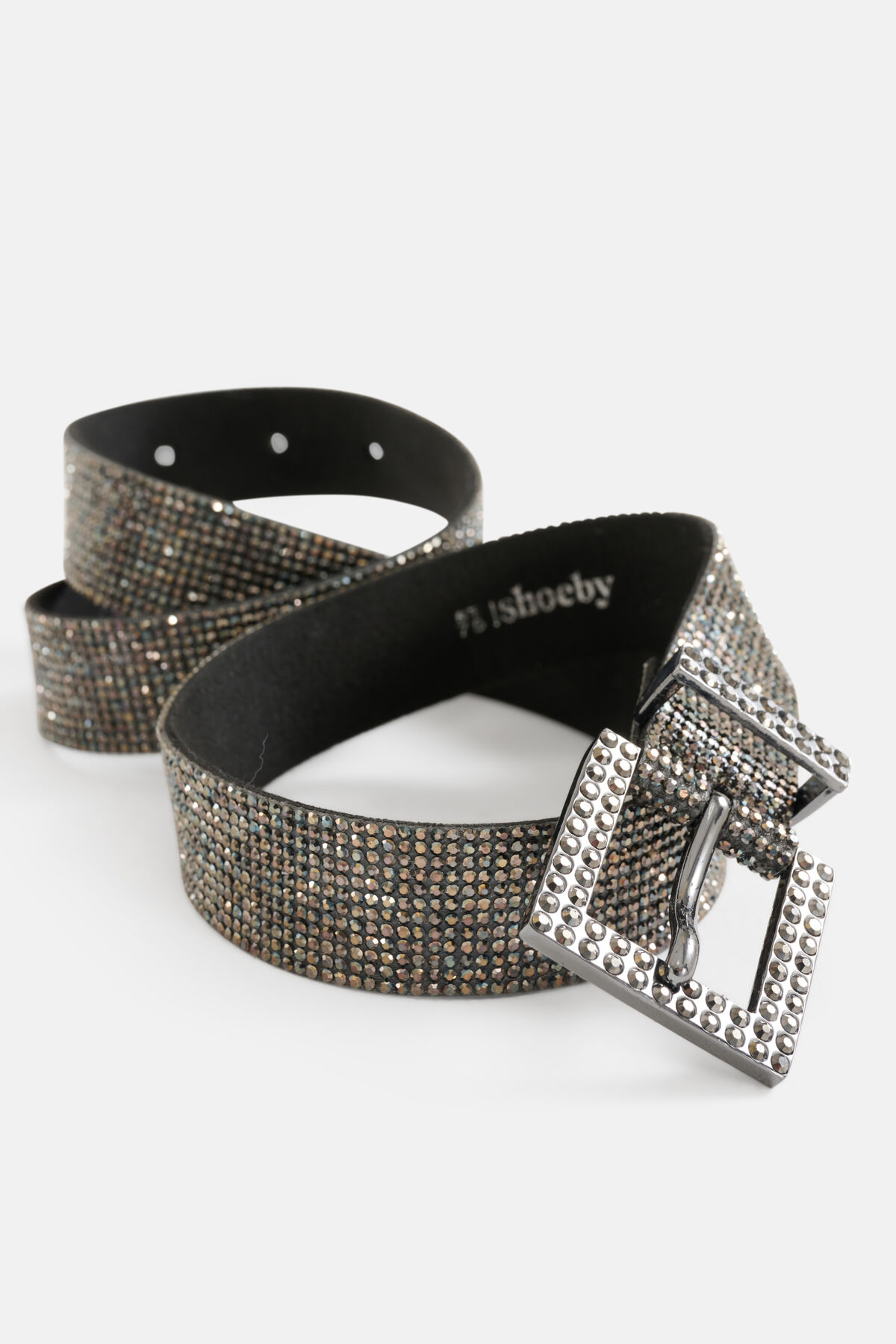 Strass Riem Donkergrijs SHOEBY ACCESSOIRES