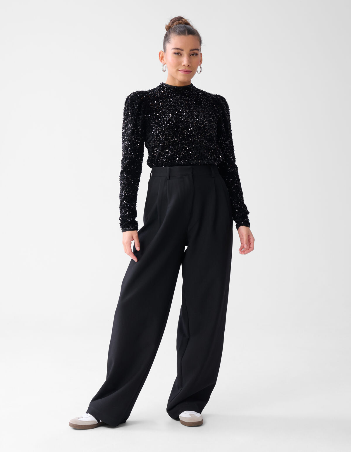 Loose Fit Pantalon Zwart SHOEBY WOMEN