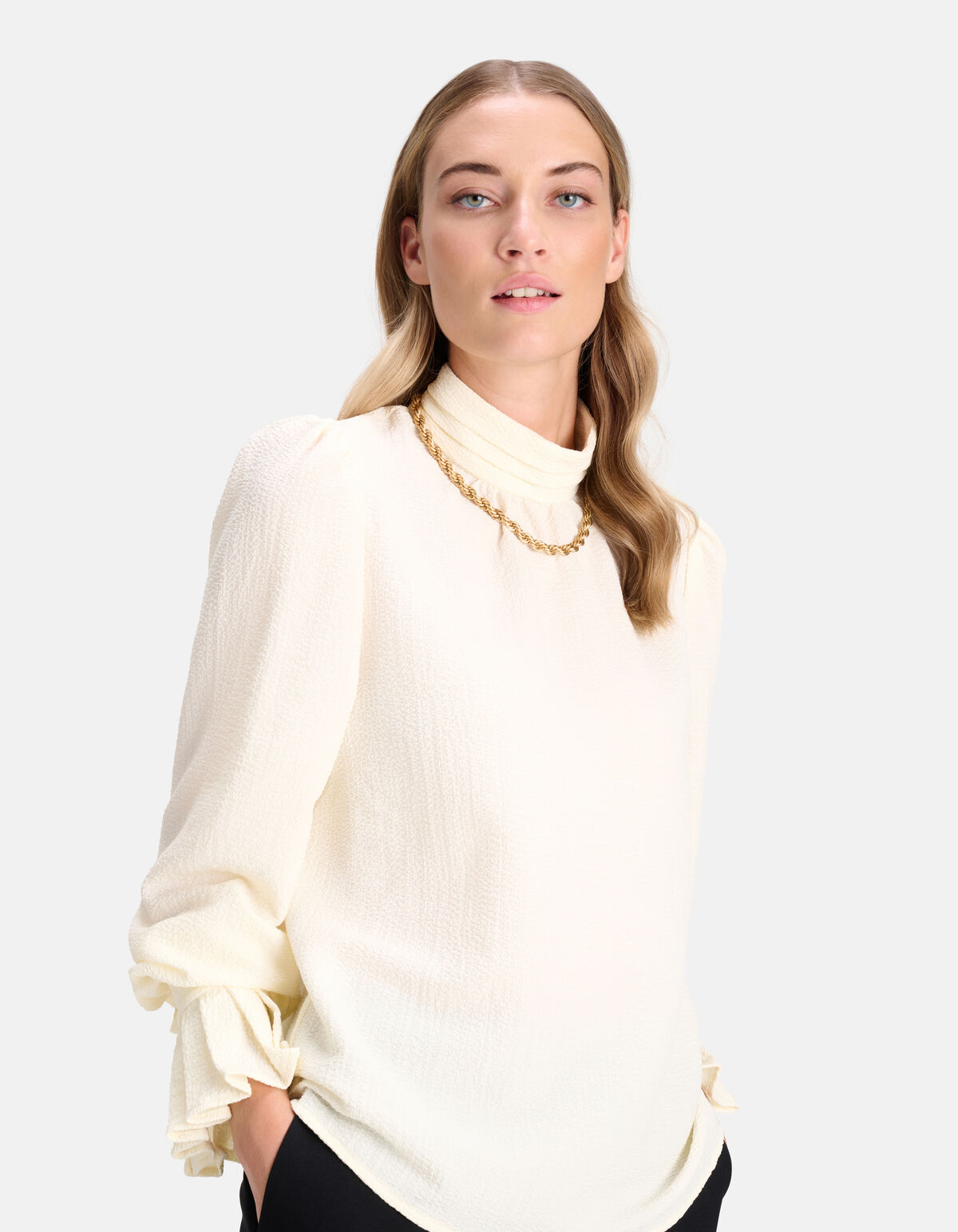 Volumineuze Mouwen Blouse Gebroken Wit By Fred SHOEBY WOMEN