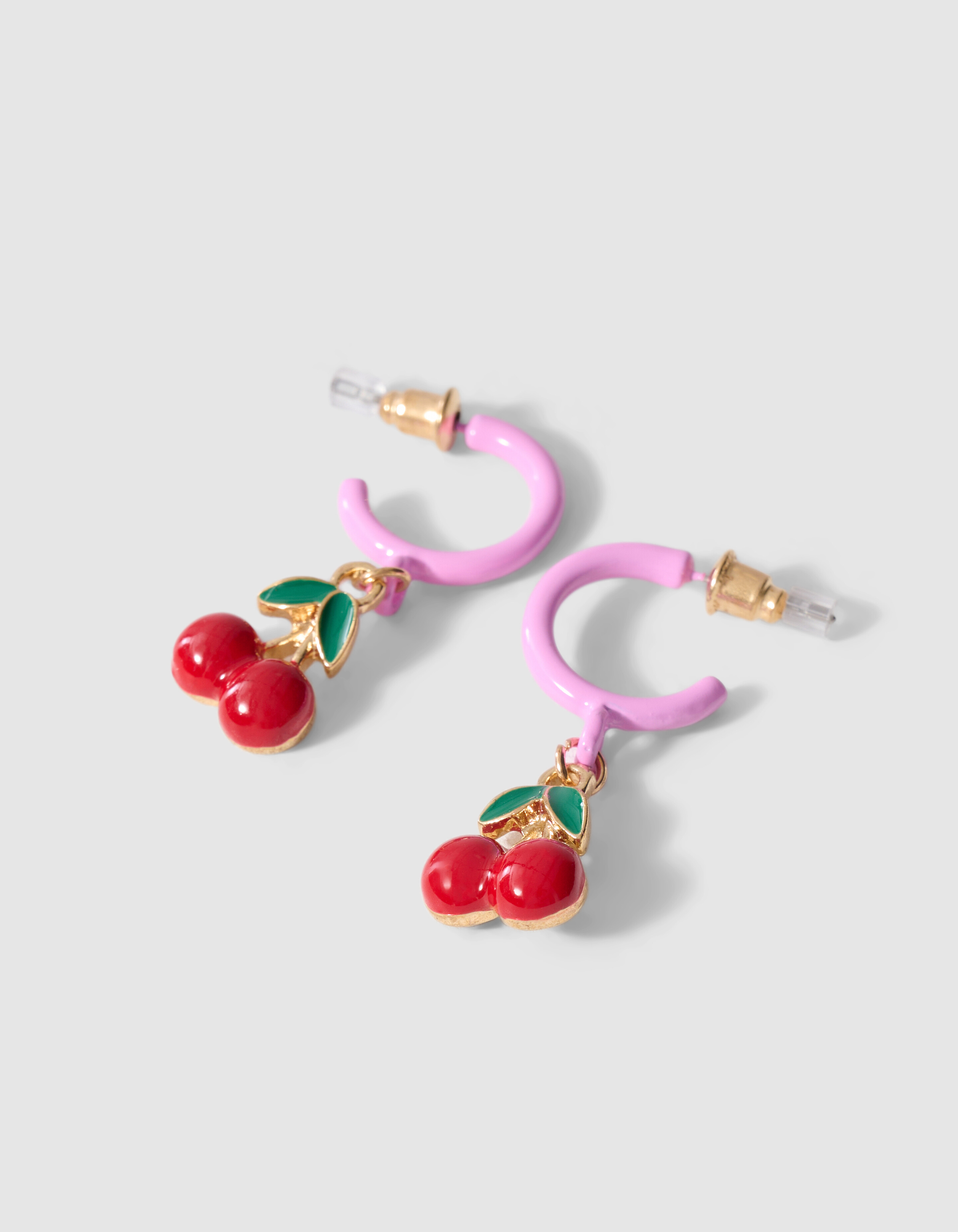 Cherry Charm Oorbellen Roze SHOEBY ACCESSOIRES