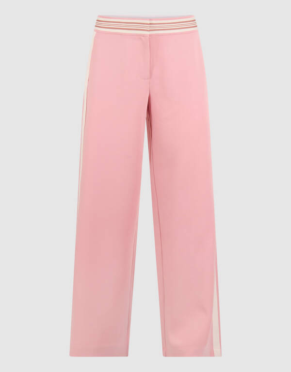 Sporty Wide Leg Broek Lichtroze SHOEBY WOMEN