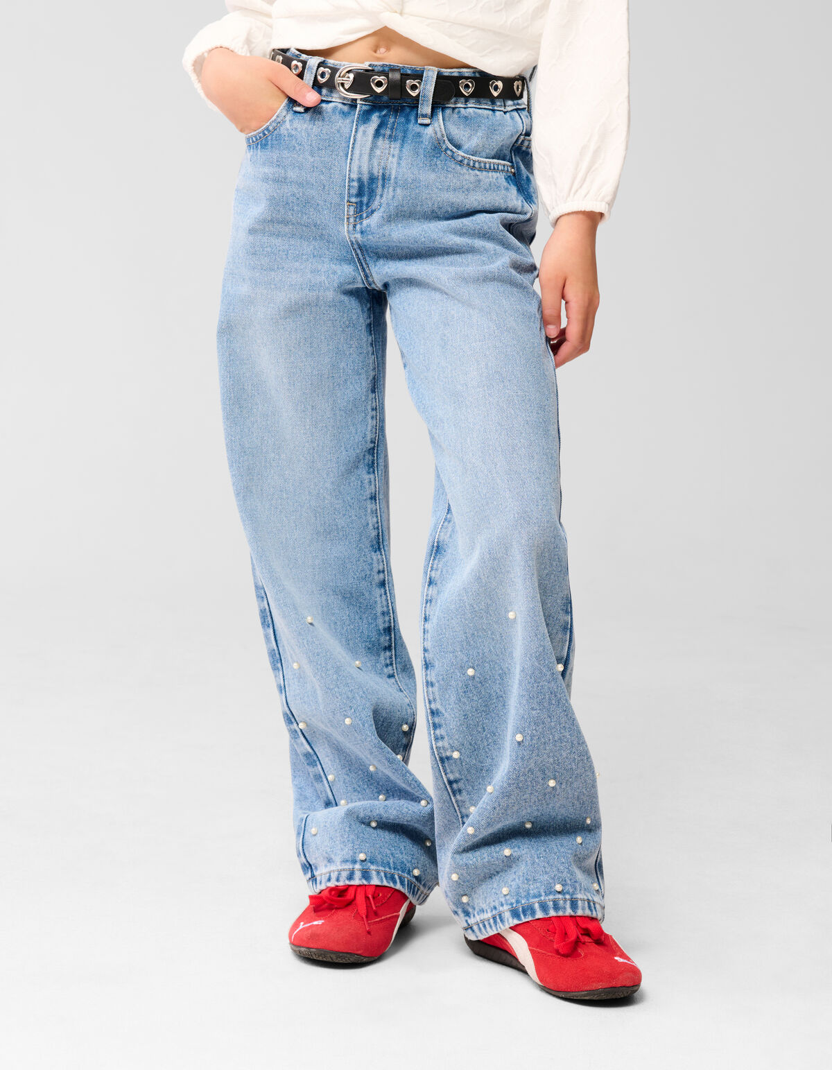 Parel Straight Fit Jeans Blauw SHOEBY GIRLS