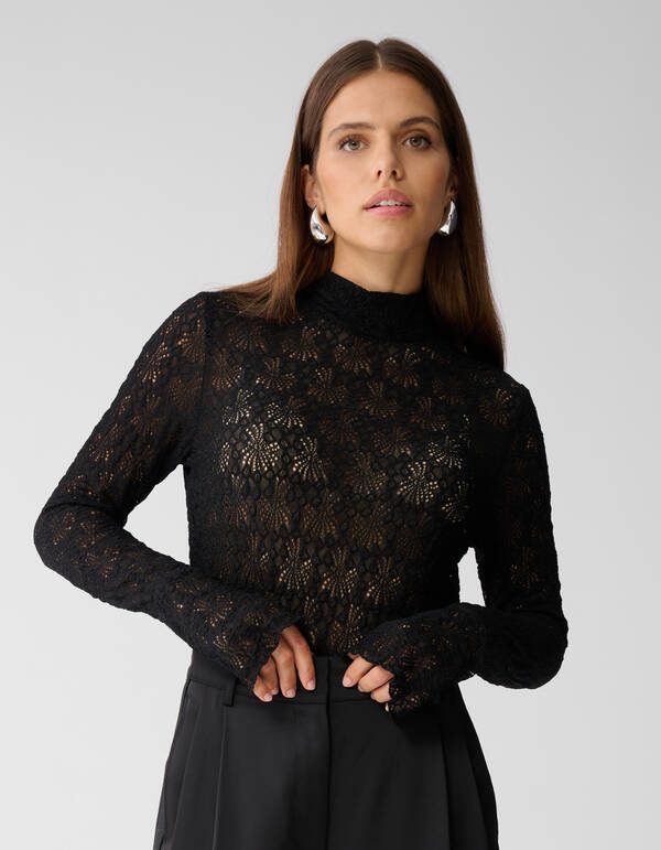 Kanten Top Zwart By Mieke SHOEBY WOMEN