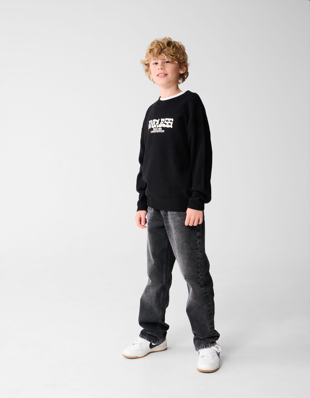 Endless Gebreide Trui Zwart SHOEBY BOYS