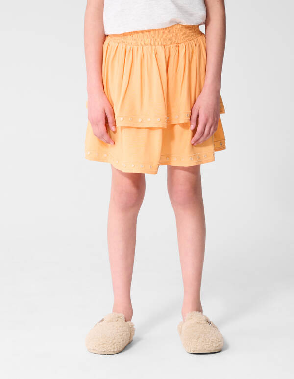 Ruffle Mirror Mini Rok Lichtoranje SHOEBY GIRLS