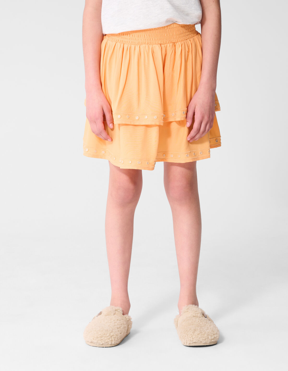 Ruffle Mirror Mini Rok Lichtoranje SHOEBY GIRLS