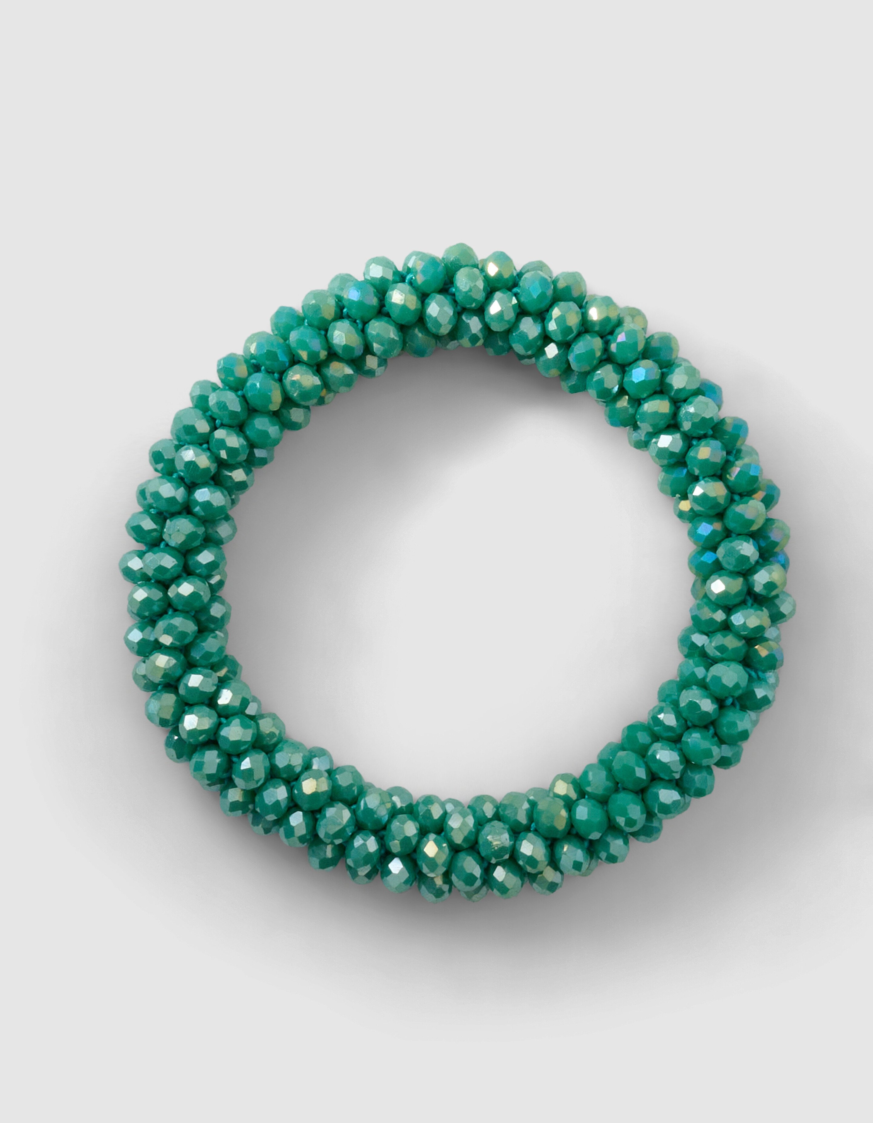 Beaded Haarelastiek Groen SHOEBY ACCESSOIRES