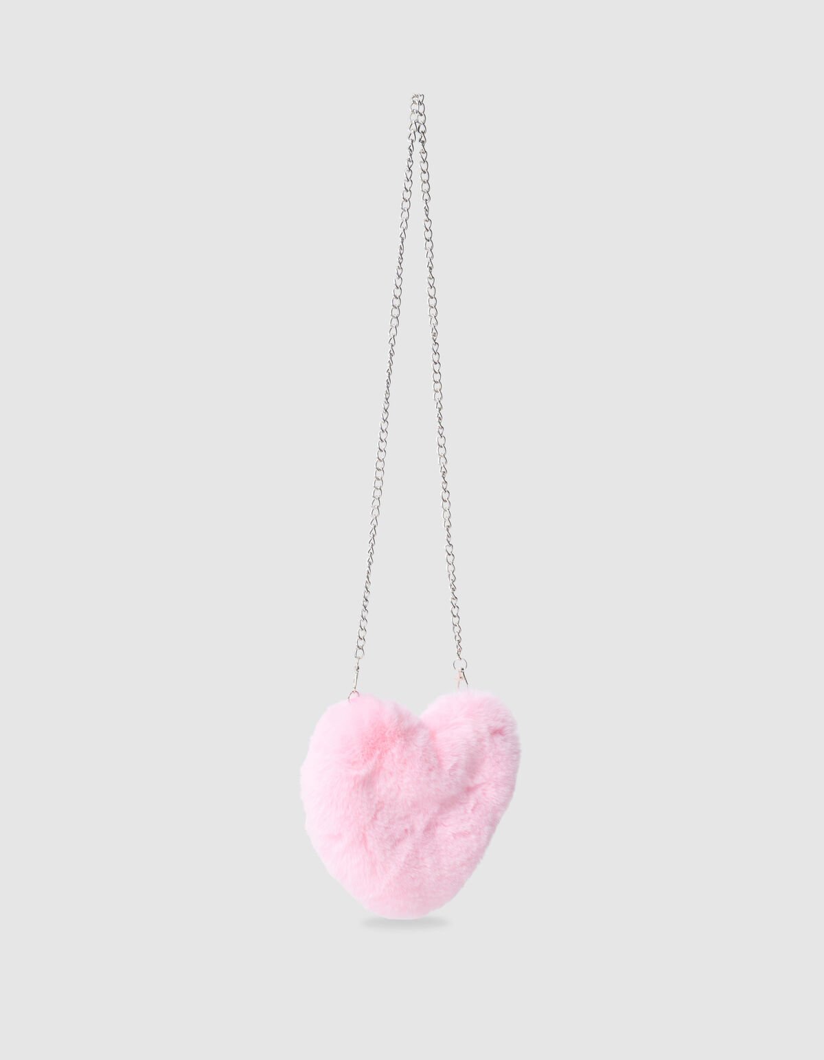 Fluffy Fur Heart Tas Lichtroze SHOEBY ACCESSOIRES
