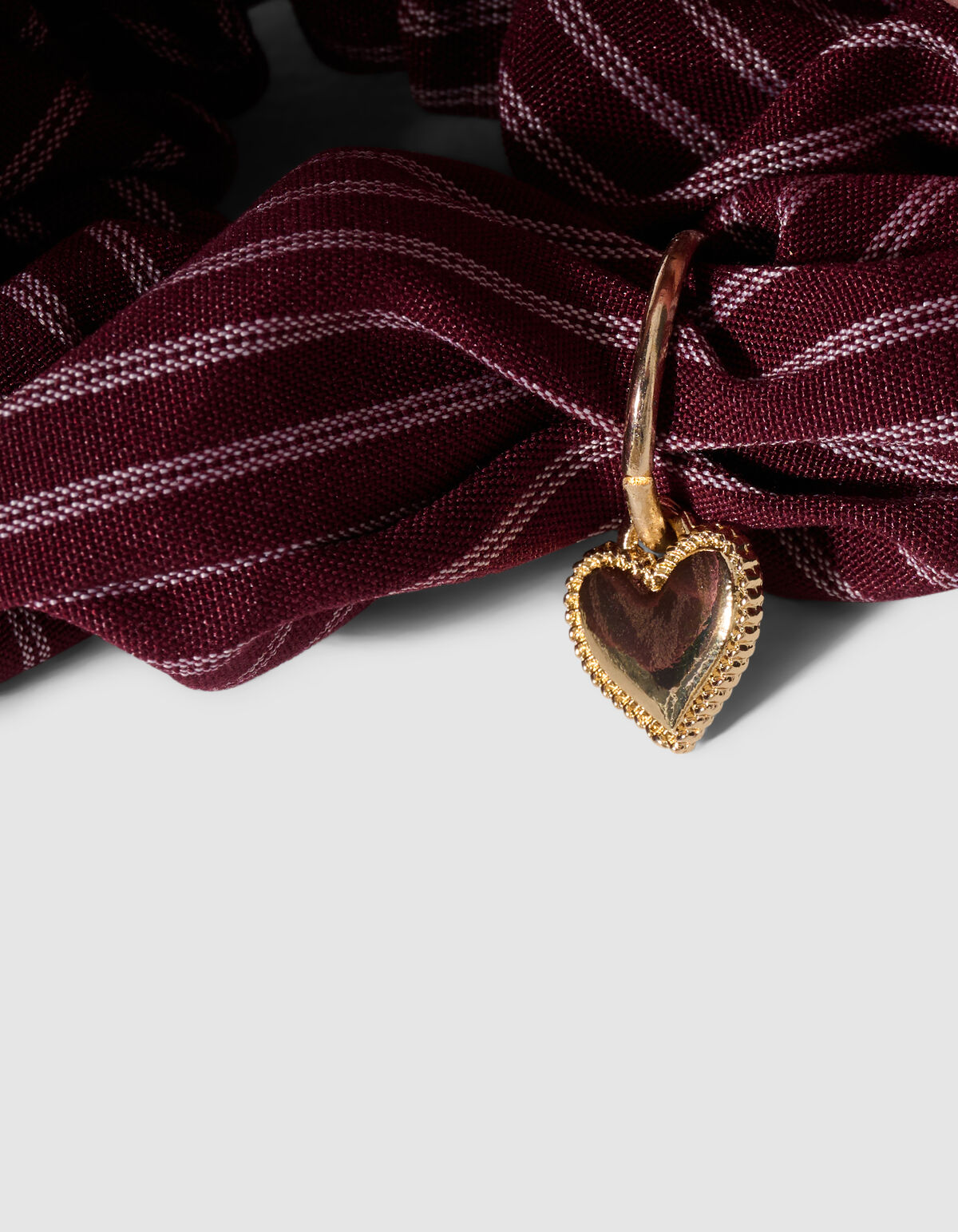 Gestreepte Scrunchie Donkerrood SHOEBY ACCESSOIRES