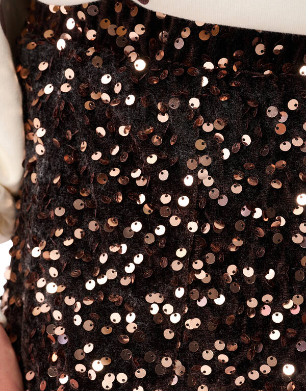 Sequin Mini Rok Bruin SHOEBY GIRLS