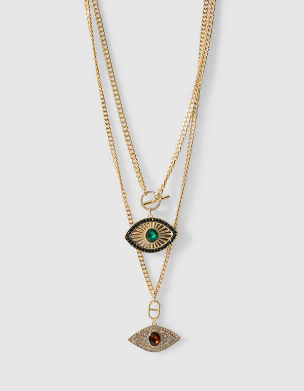 Double Eye Ketting Goud By Fred SHOEBY ACCESSOIRES