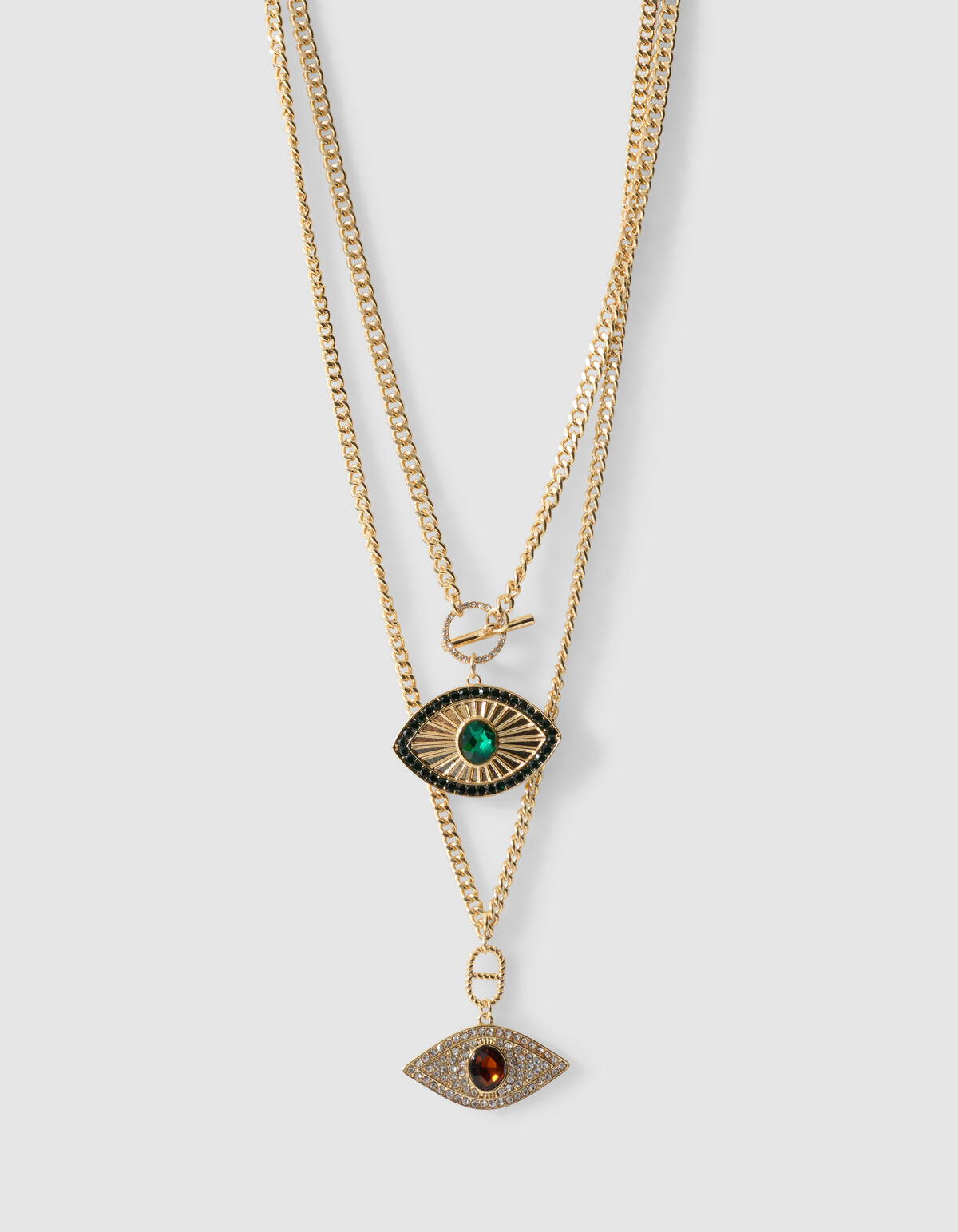 Double Eye Ketting Goud By Fred SHOEBY ACCESSOIRES