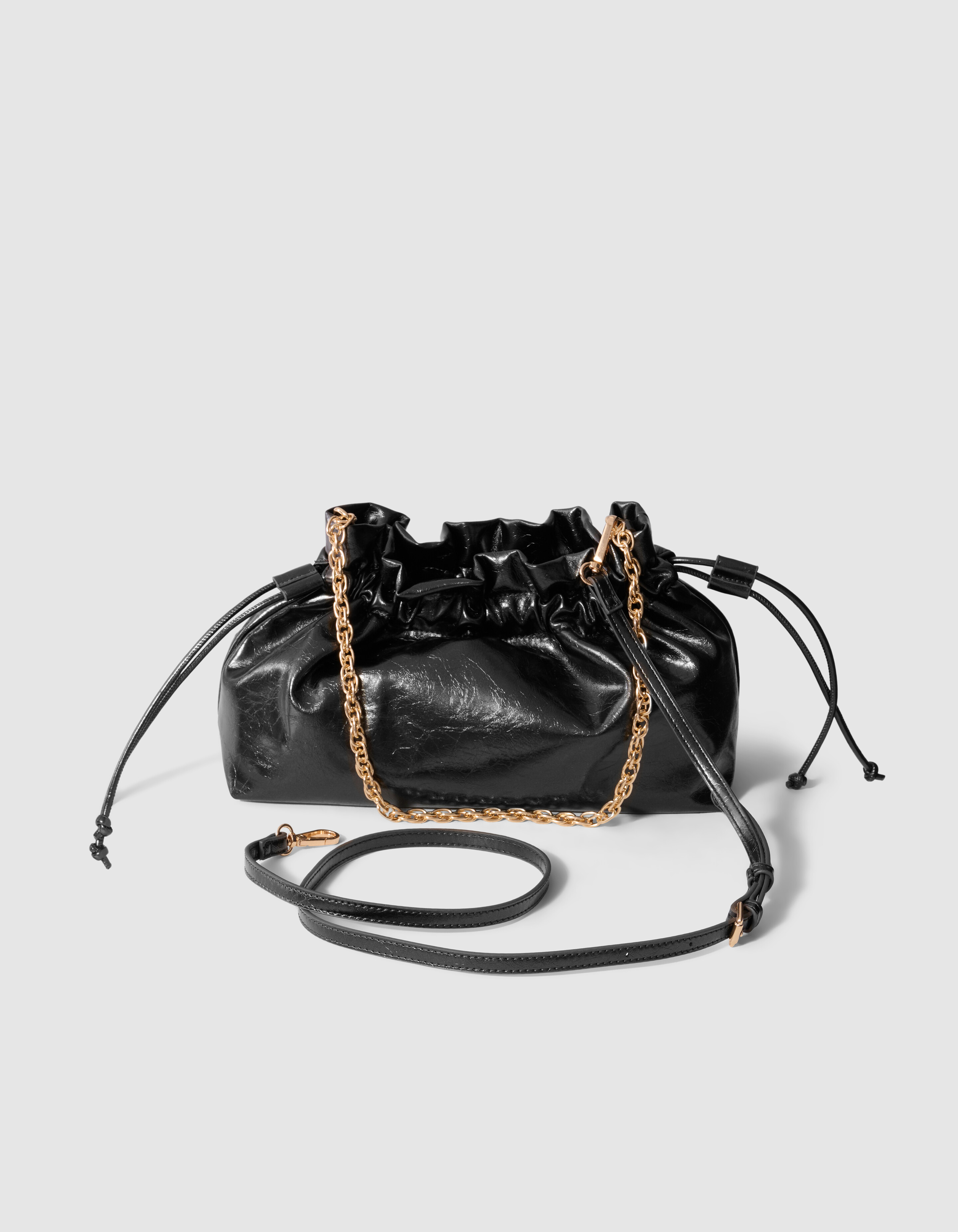 Shiny Chain Clutch Donkergrijs SHOEBY ACCESSOIRES