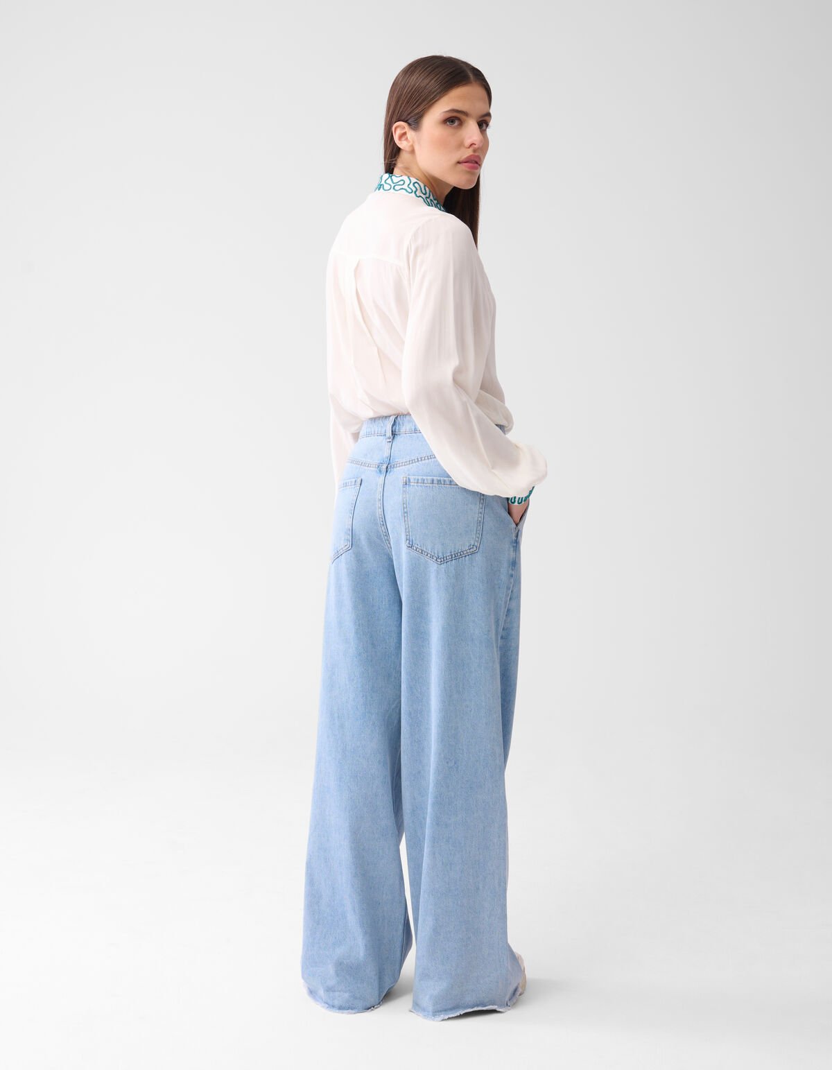 Wide Leg Jeans Bleached SHOEBY WOMEN