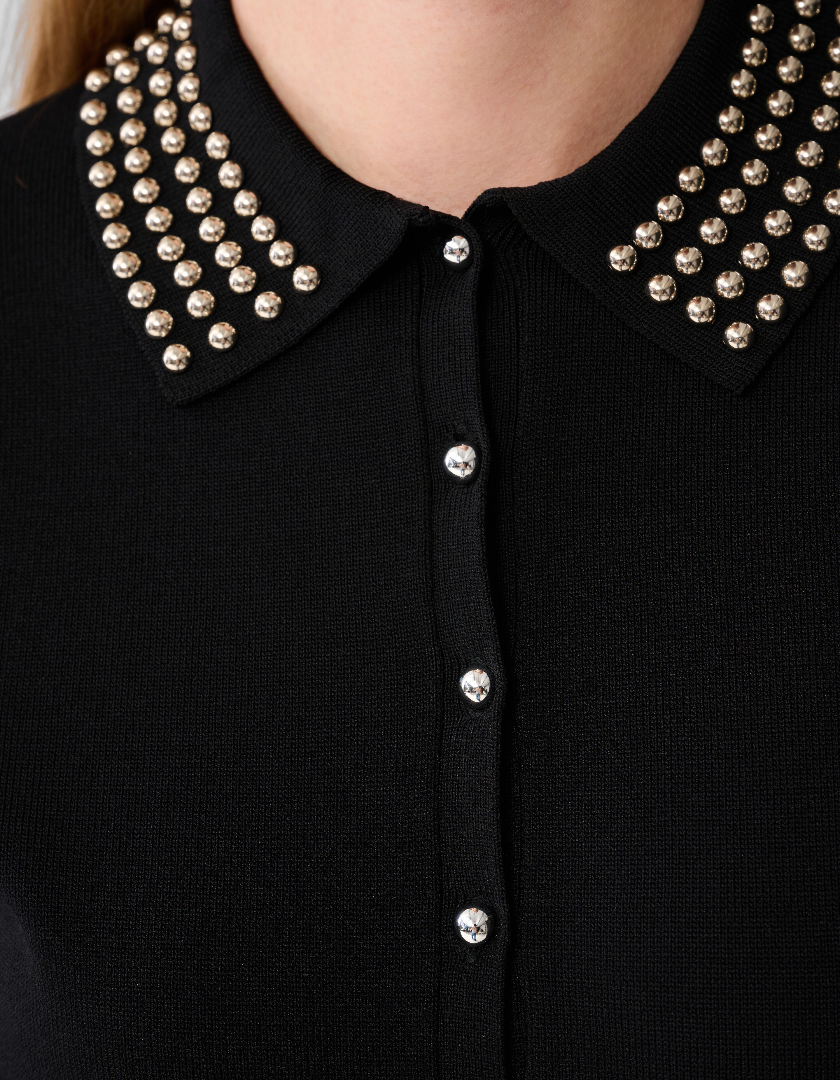 Strass Knit Polo Zwart SHOEBY WOMEN