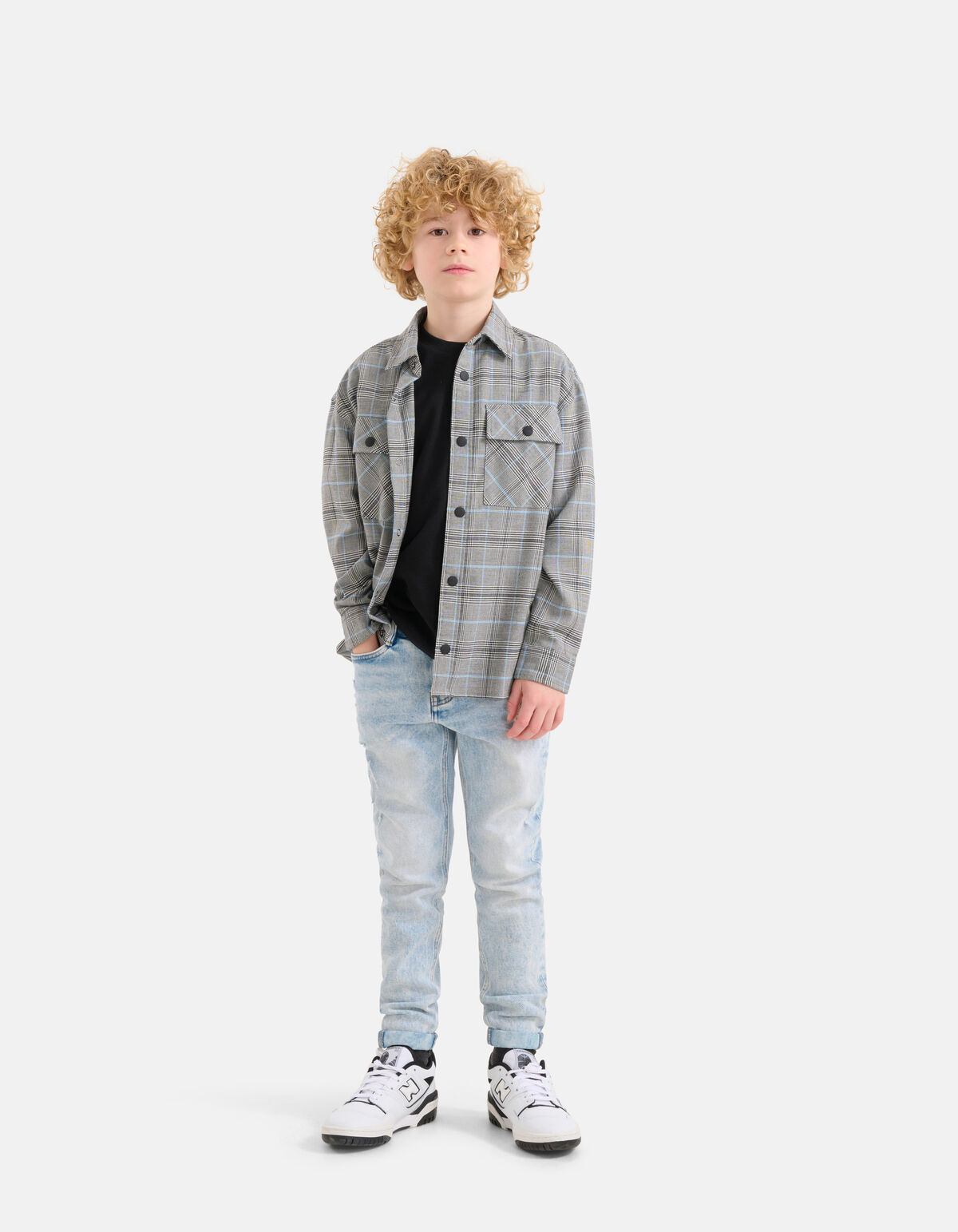 Ruiten Overshirt Grijs SHOEBY BOYS