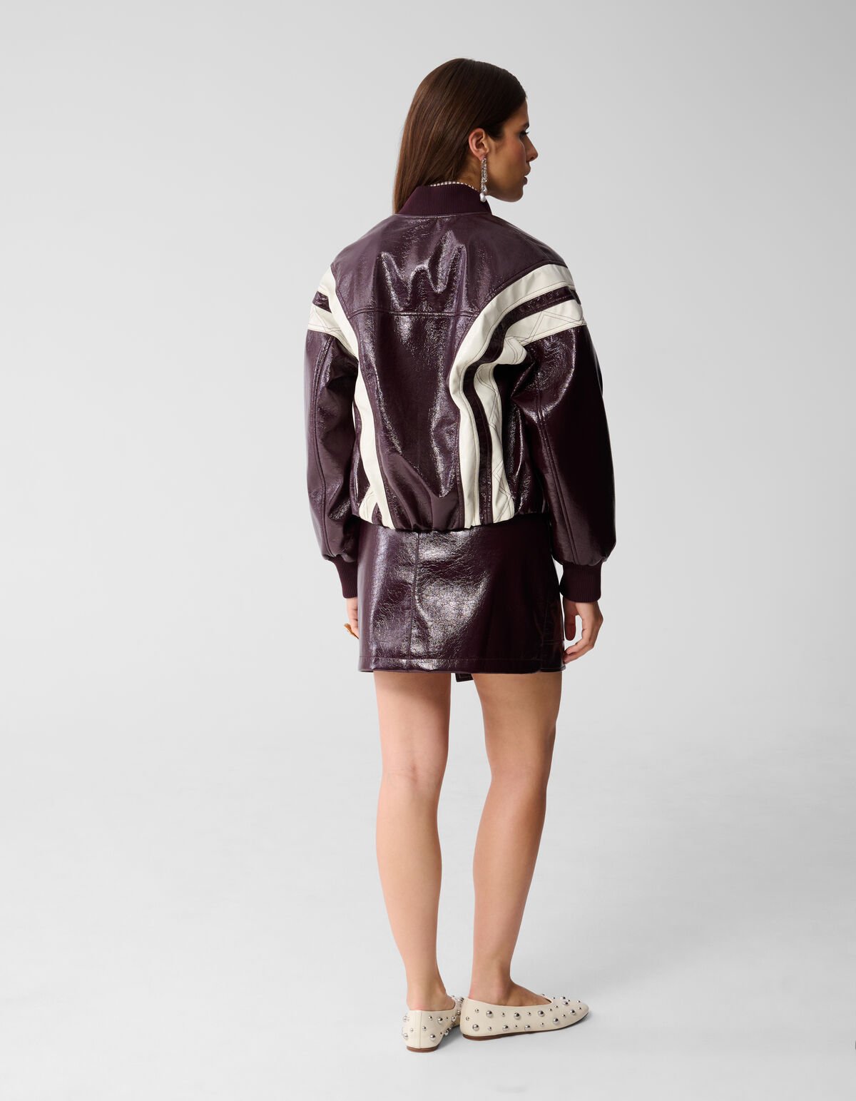 Lak Mini Rok Donkerrood SHOEBY WOMEN