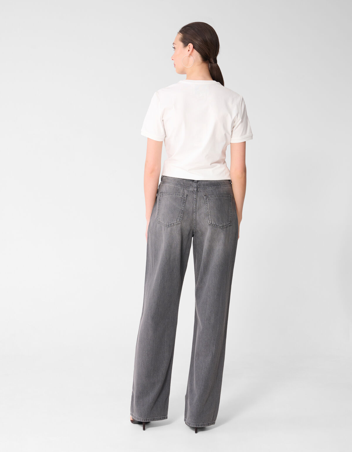 Soft Wide Leg Fit Jeans Grijs SHOEBY WOMEN