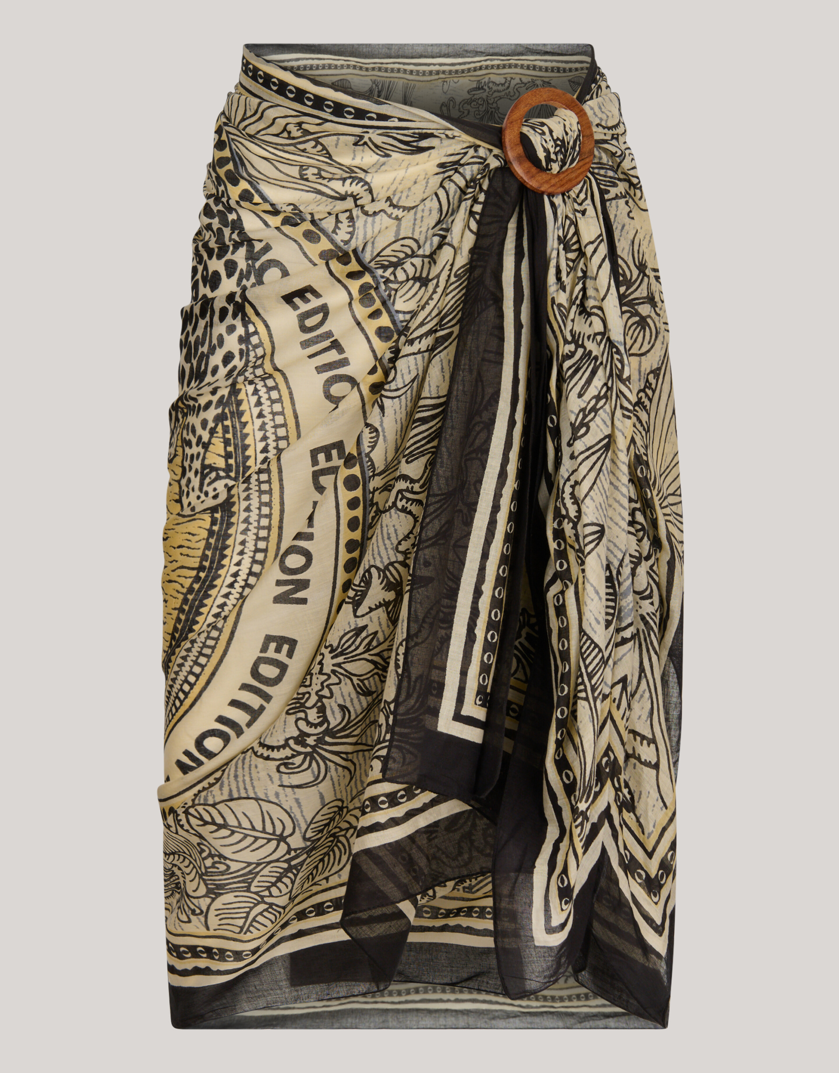 Printed Pareo Gebroken Wit SHOEBY ACCESSOIRES