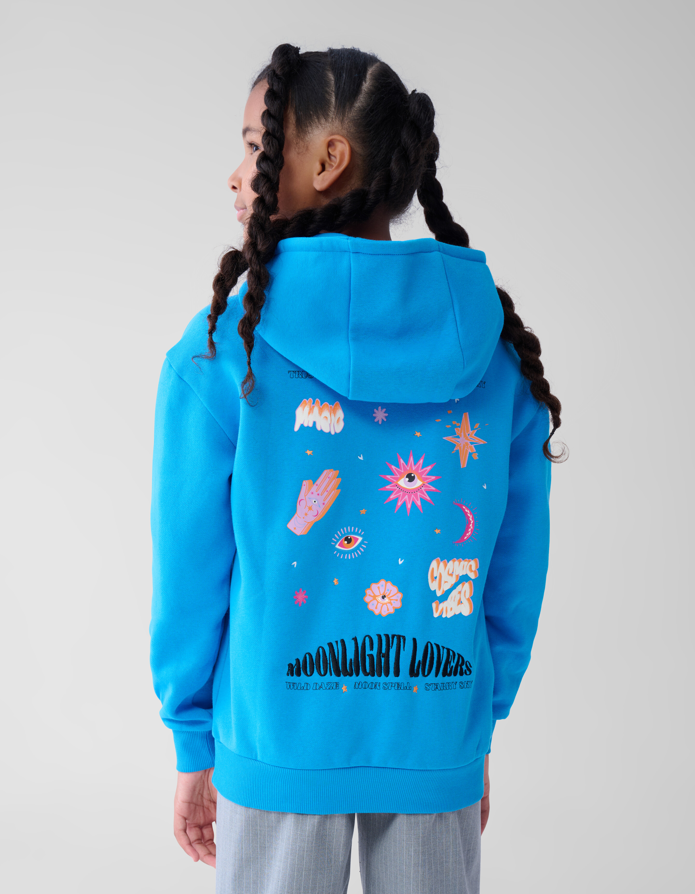 Artwork Hoodie Blauw SHOEBY GIRLS