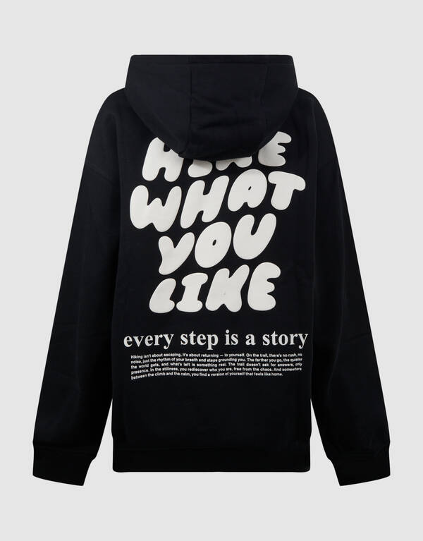 Like Hike Artwork Hoodie Zwart SHOEBY BOYS