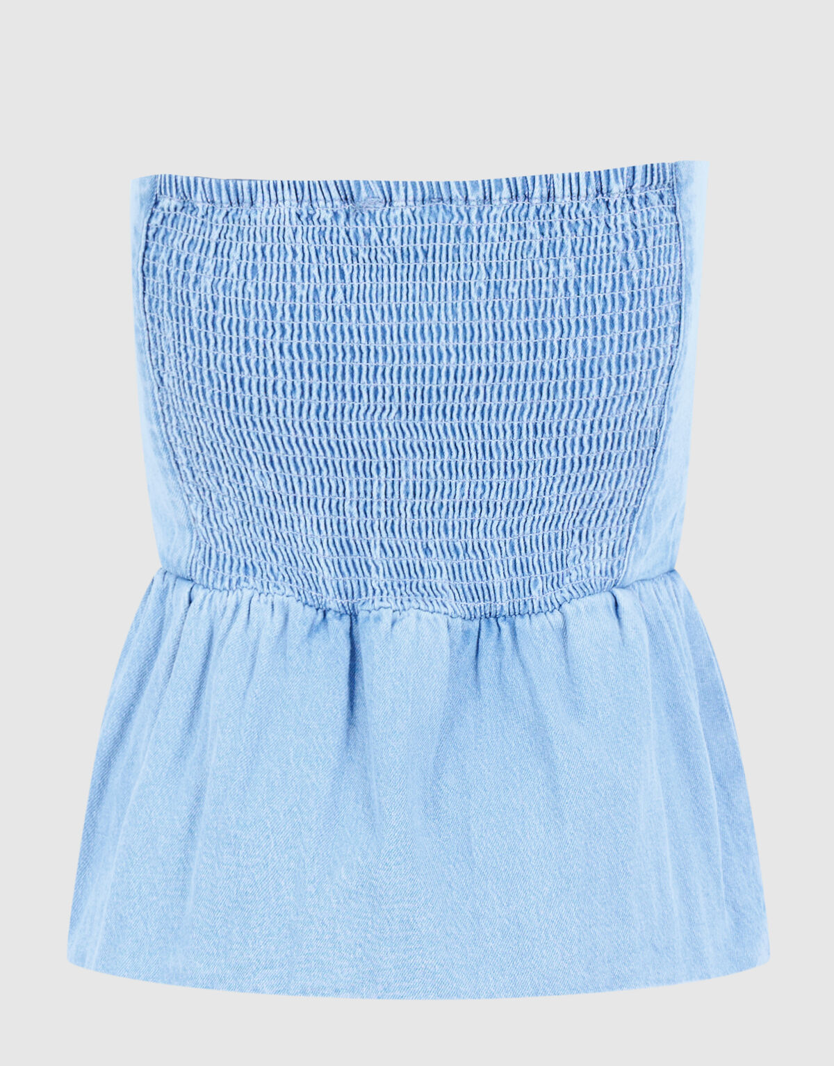 Strapless Denim Top Blauw SHOEBY WOMEN