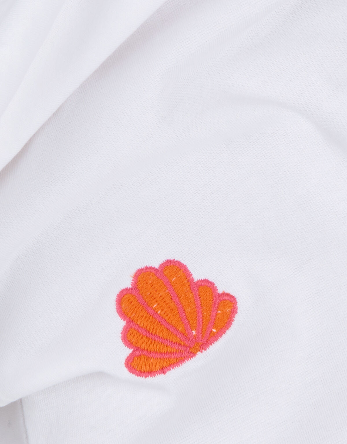 Embroidery T-shirt Wit SHOEBY GIRLS