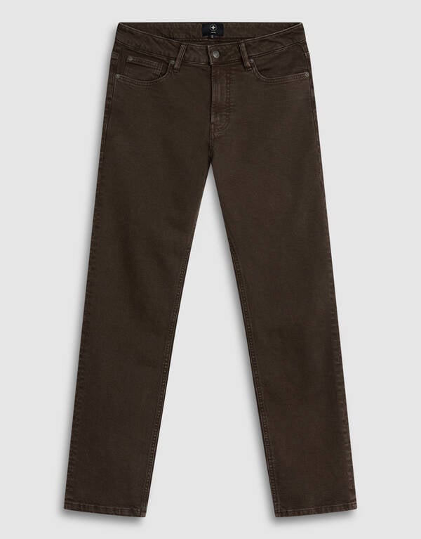 Straight Fit Jeans Donkerbruin SHOEBY MEN
