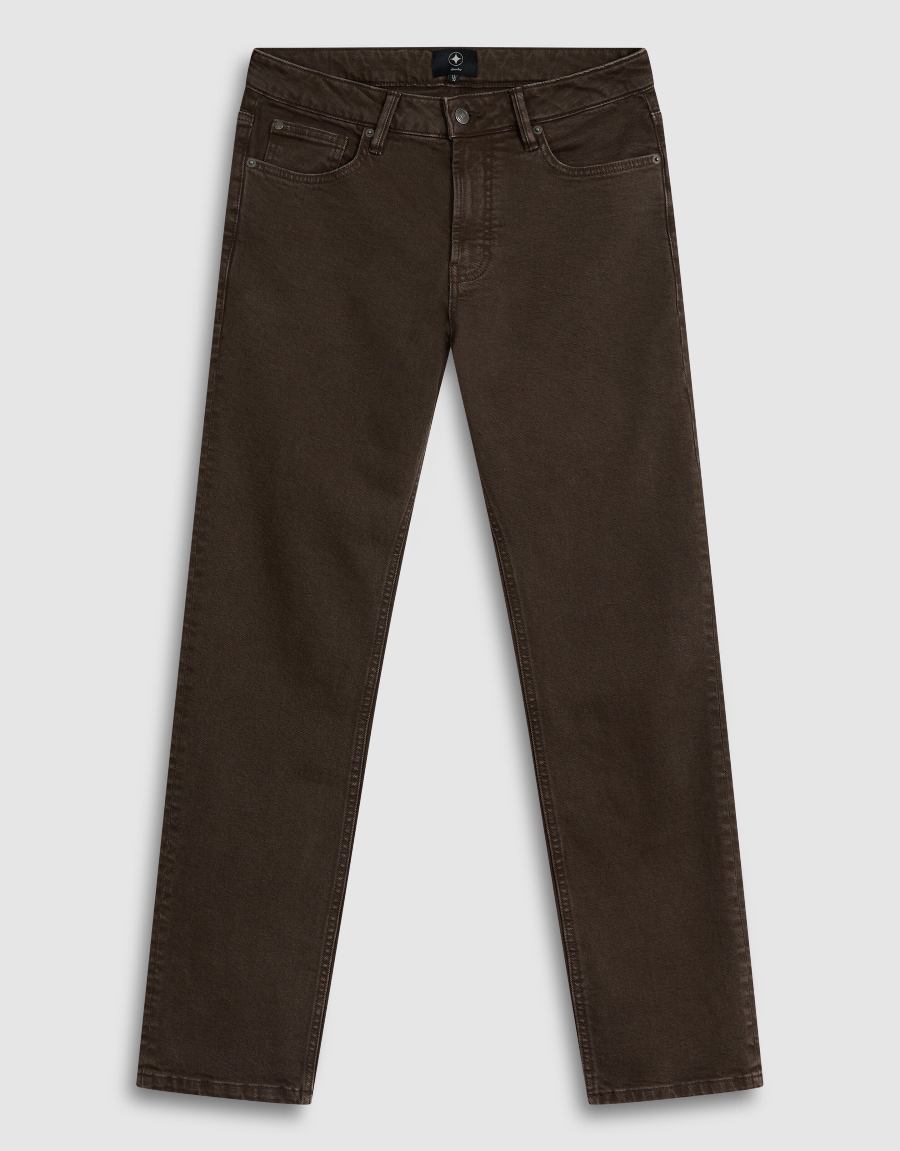 Straight Fit Jeans Donkerbruin SHOEBY MEN