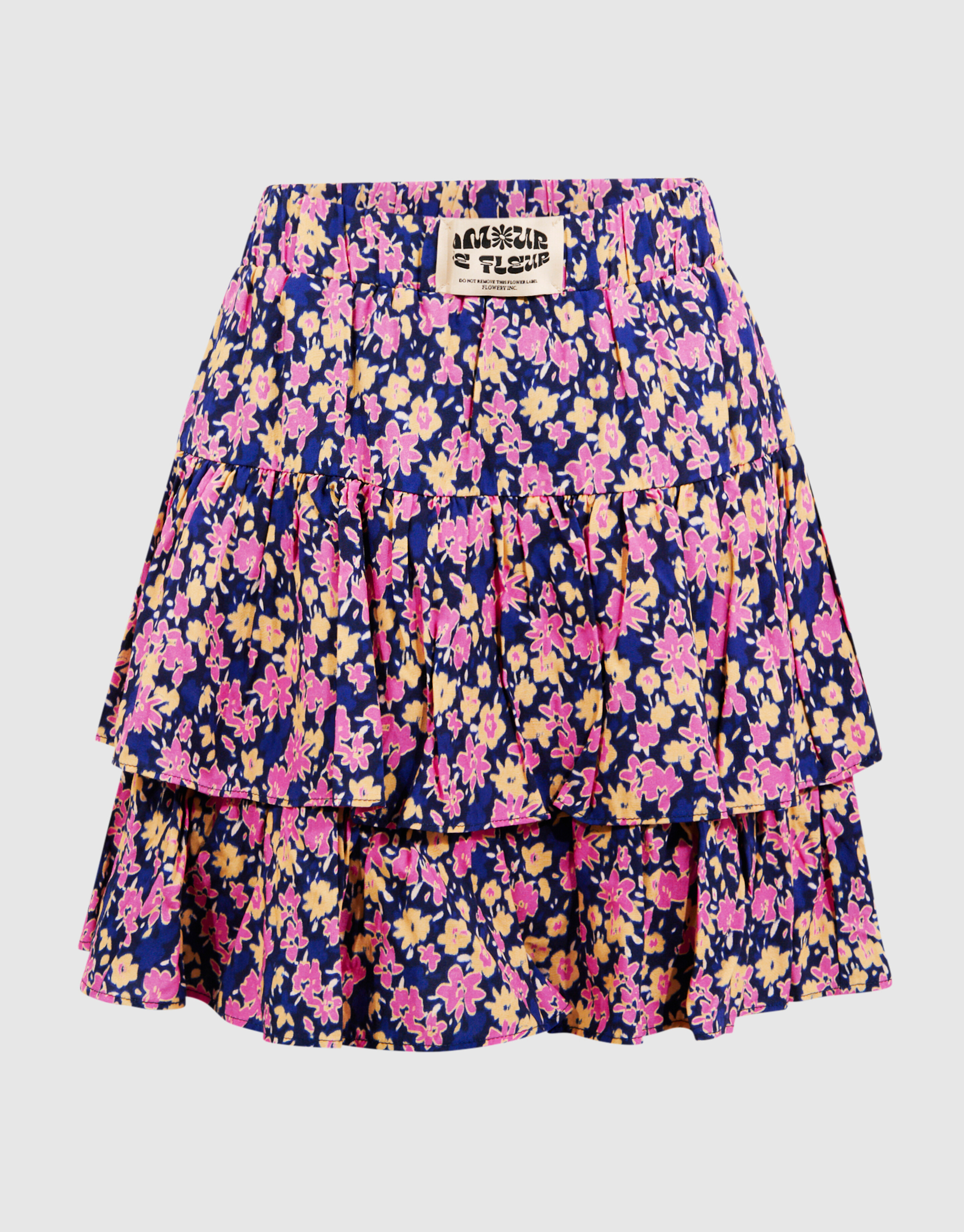 Flower Mini Rok Donkerblauw/Roze SHOEBY GIRLS