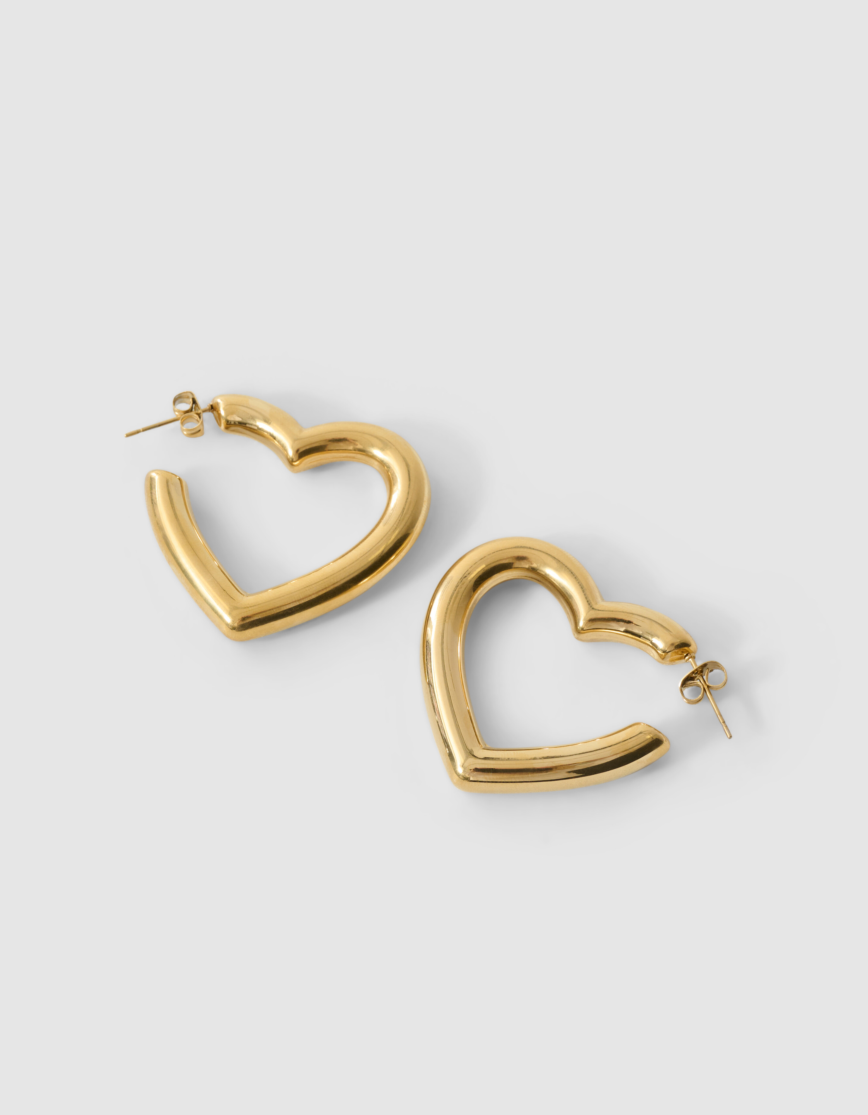Bulky Heart Hoop Oorbellen Goud SHOEBY ACCESSOIRES