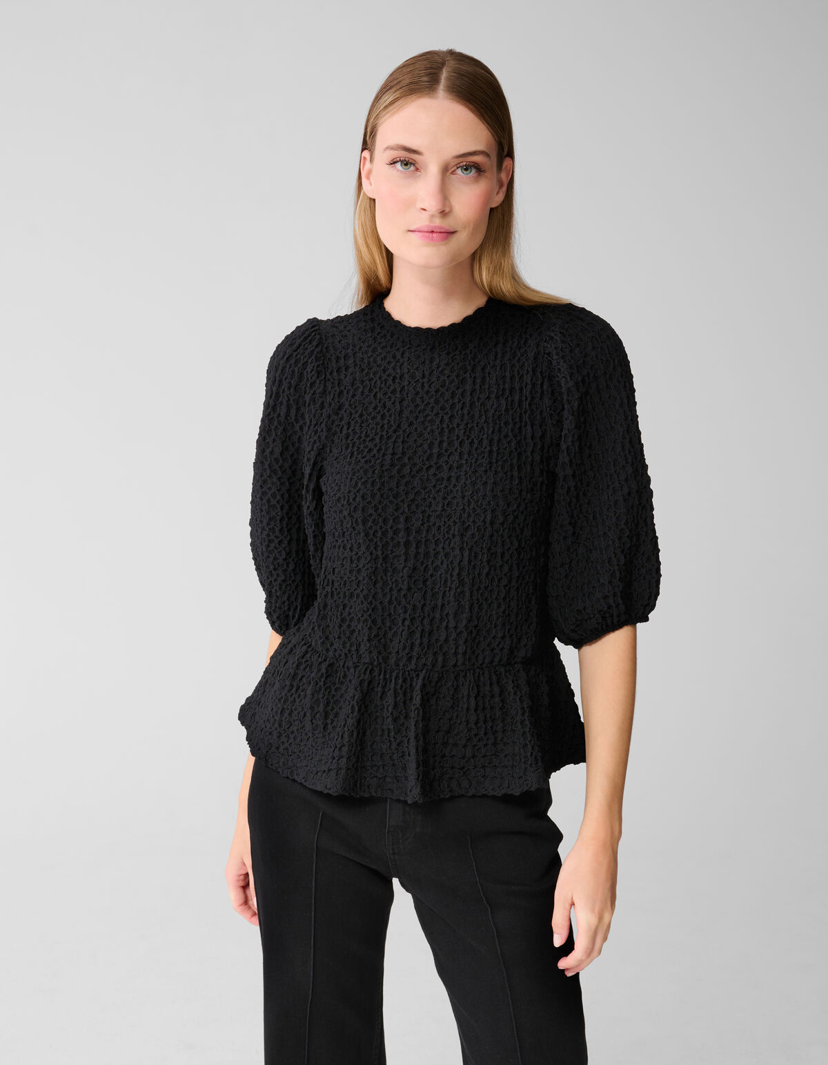 Crinkle Top Zwart SHOEBY WOMEN