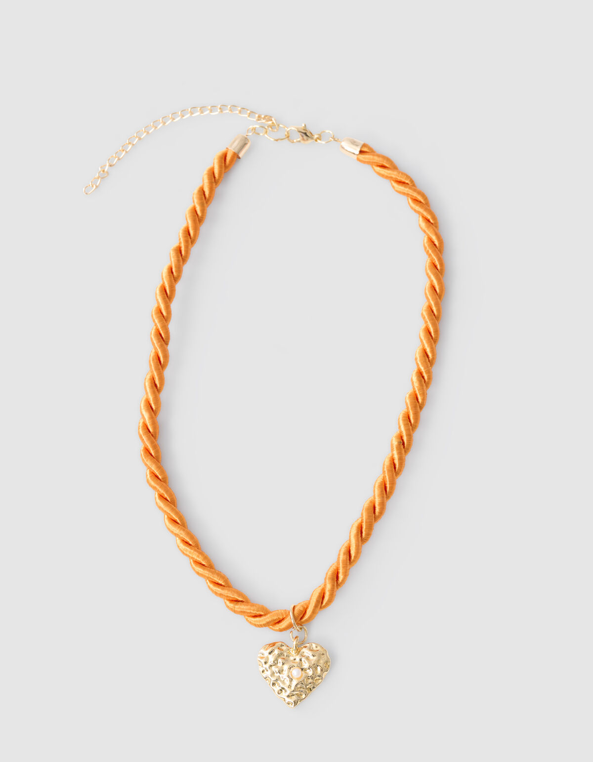 Twisted Heart Ketting Oranje SHOEBY ACCESSOIRES