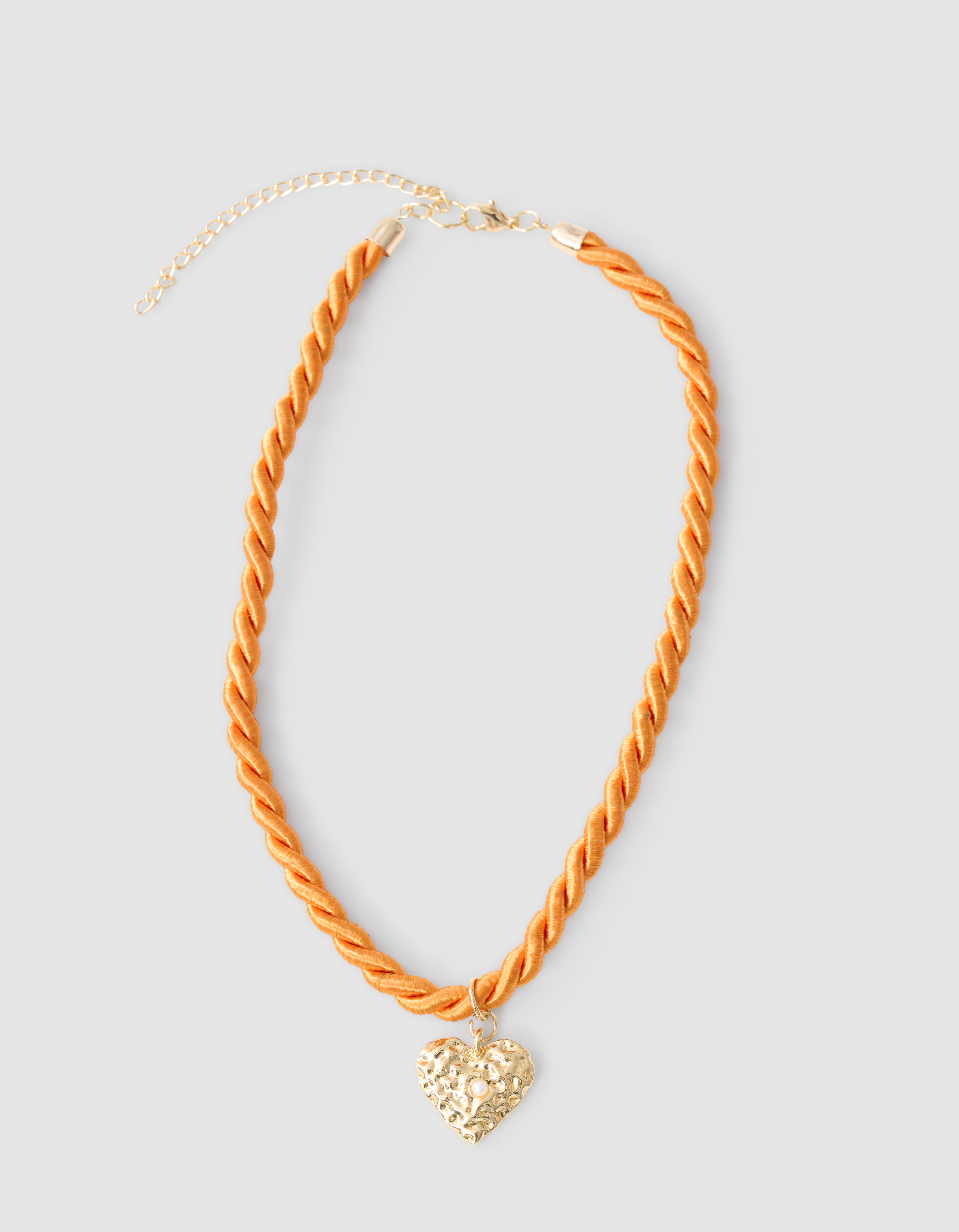 Twisted Heart Ketting Oranje SHOEBY ACCESSOIRES