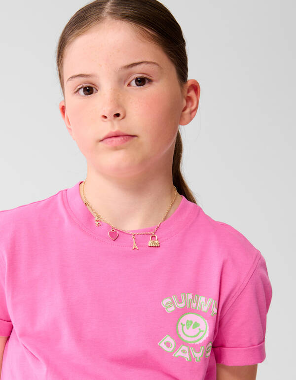 Sunny Artwork T-shirt Roze SHOEBY GIRLS