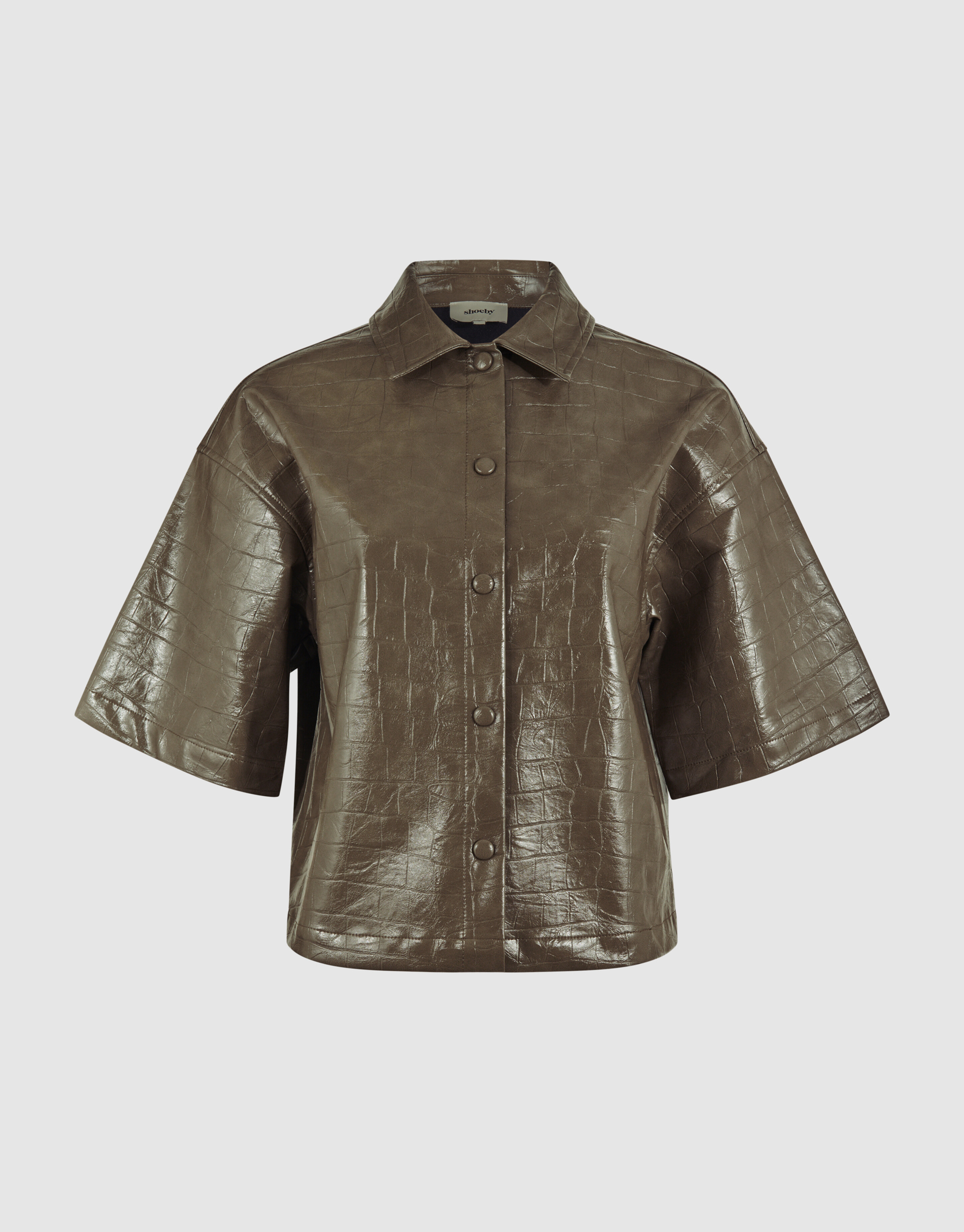 Croco Blouse Donkergroen By Mieke SHOEBY WOMEN