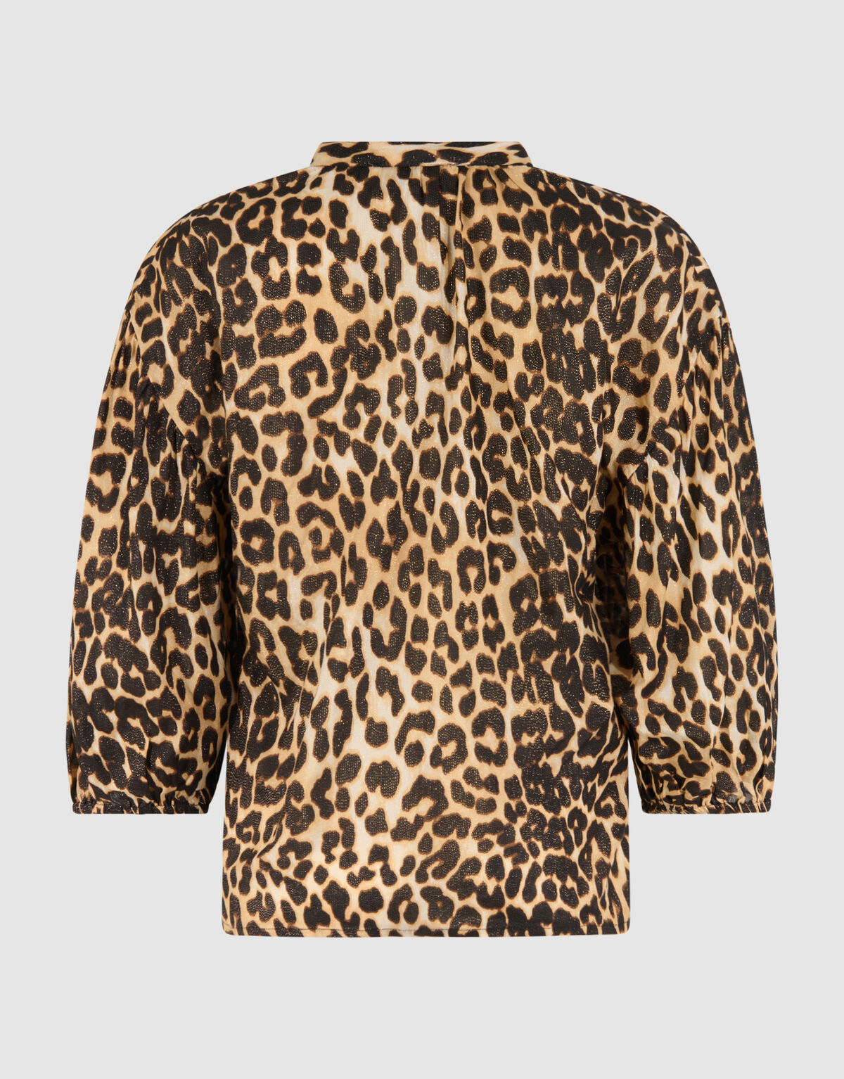 Oversized Leopard Shine Blouse Bruin SHOEBY WOMEN