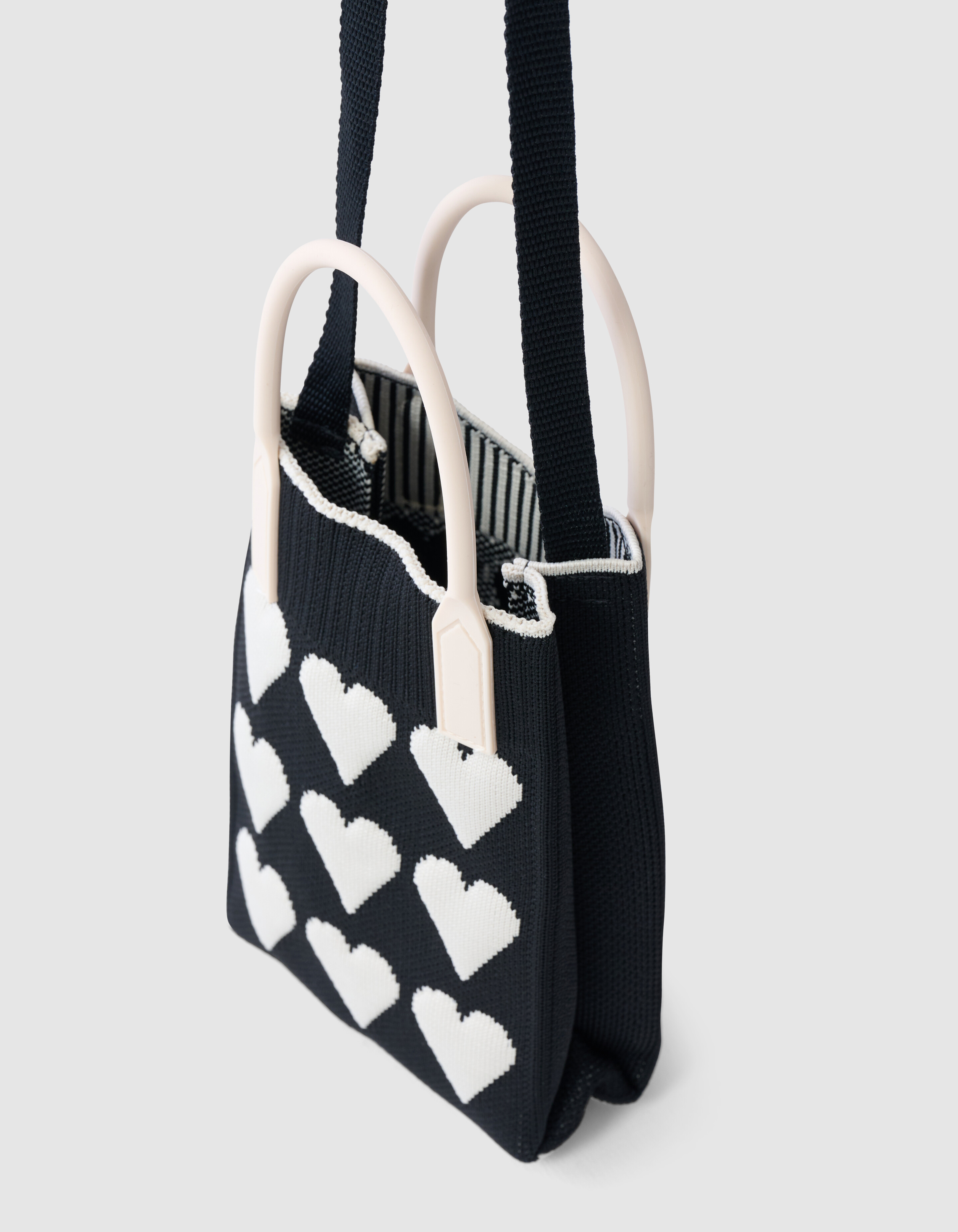 Knitted Heart Bag Zwart SHOEBY ACCESSOIRES
