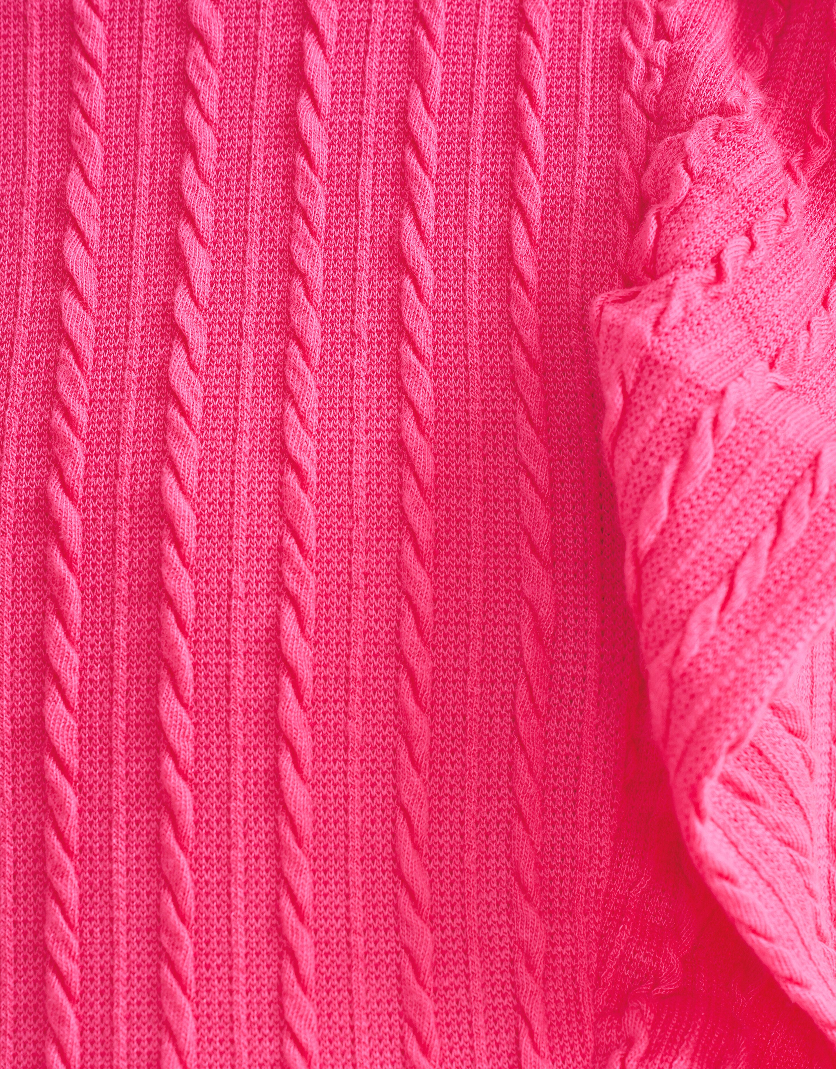 Ruffle Rib Top Roze SHOEBY GIRLS