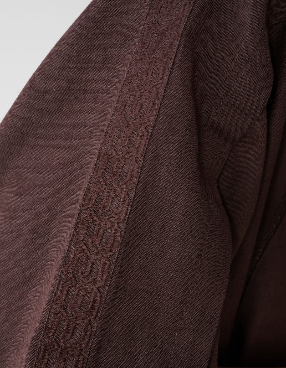 Pleated Embroidery Blouse Donkerbruin By Mieke SHOEBY WOMEN