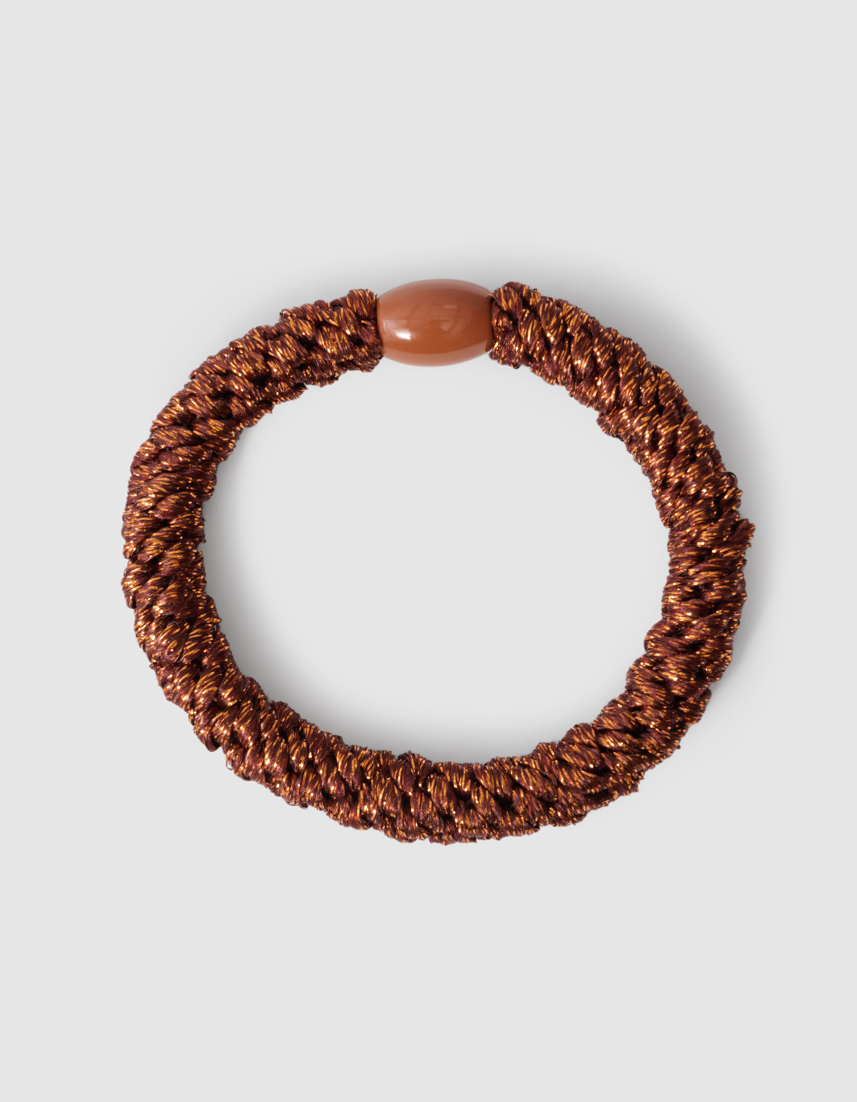 Lurex Haarelastiek Donkerbruin SHOEBY ACCESSOIRES