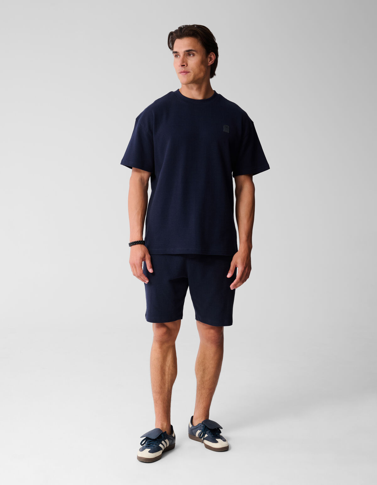 Waffle Structuur Short Donkerblauw SHOEBY MEN