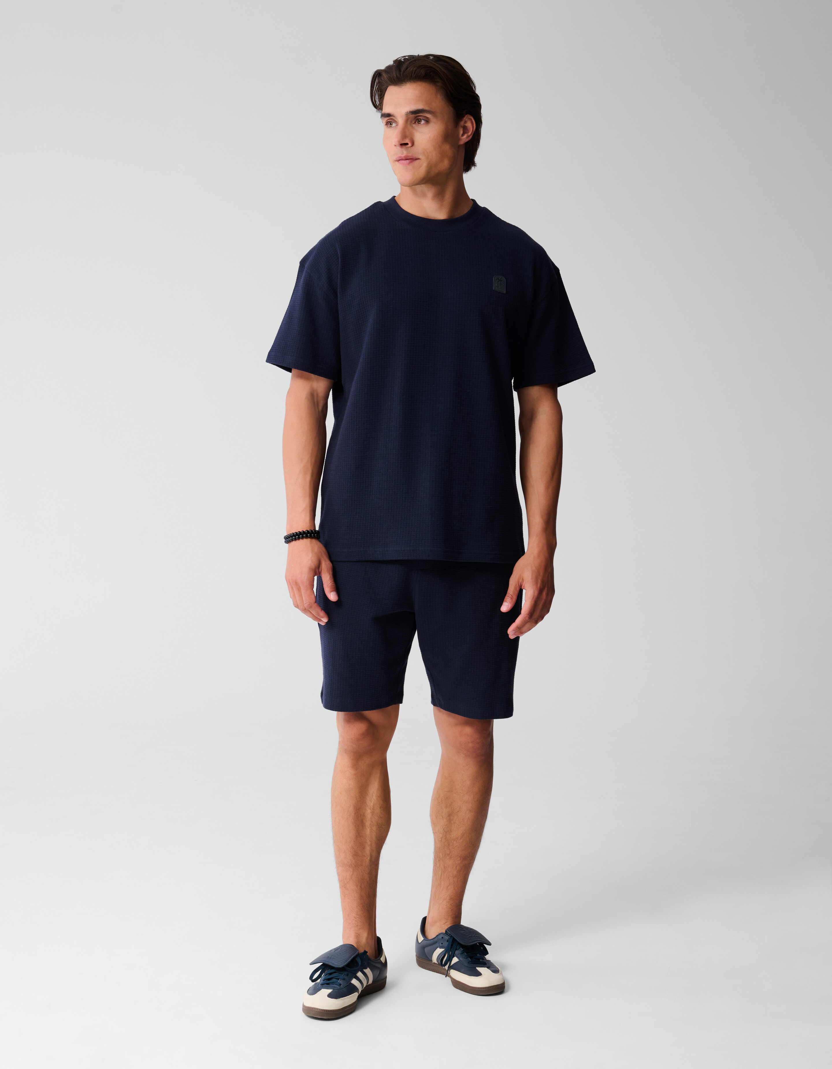 Waffle Structuur Short Donkerblauw SHOEBY MEN