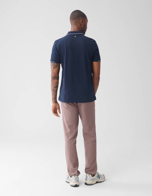 Pique Polo Donkerblauw SHOEBY MEN