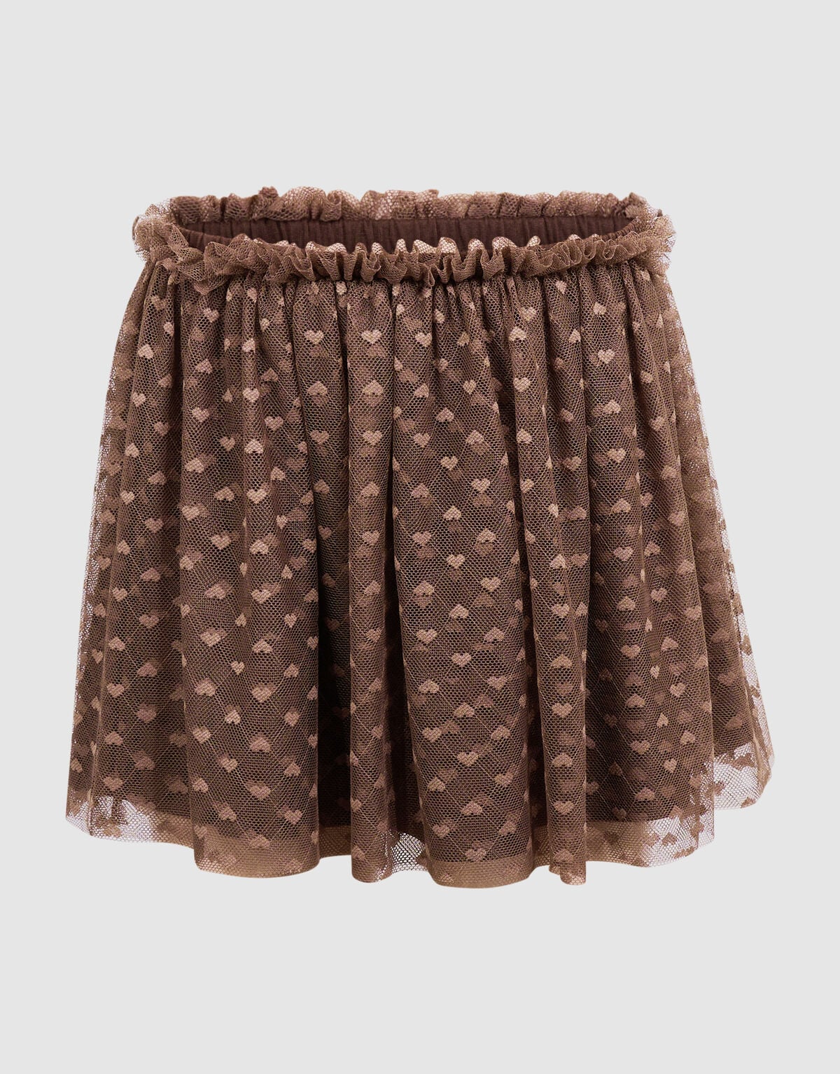 Mesh Heart Rok Bruin SHOEBY GIRLS