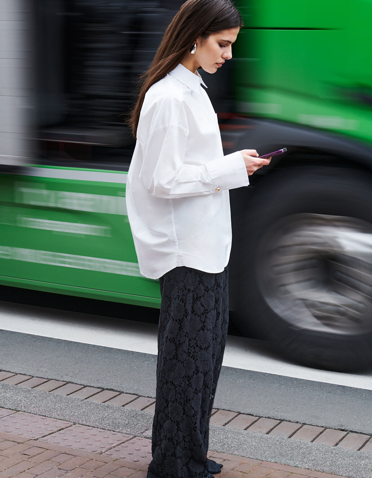 Poplin Blouse Wit SHOEBY WOMEN