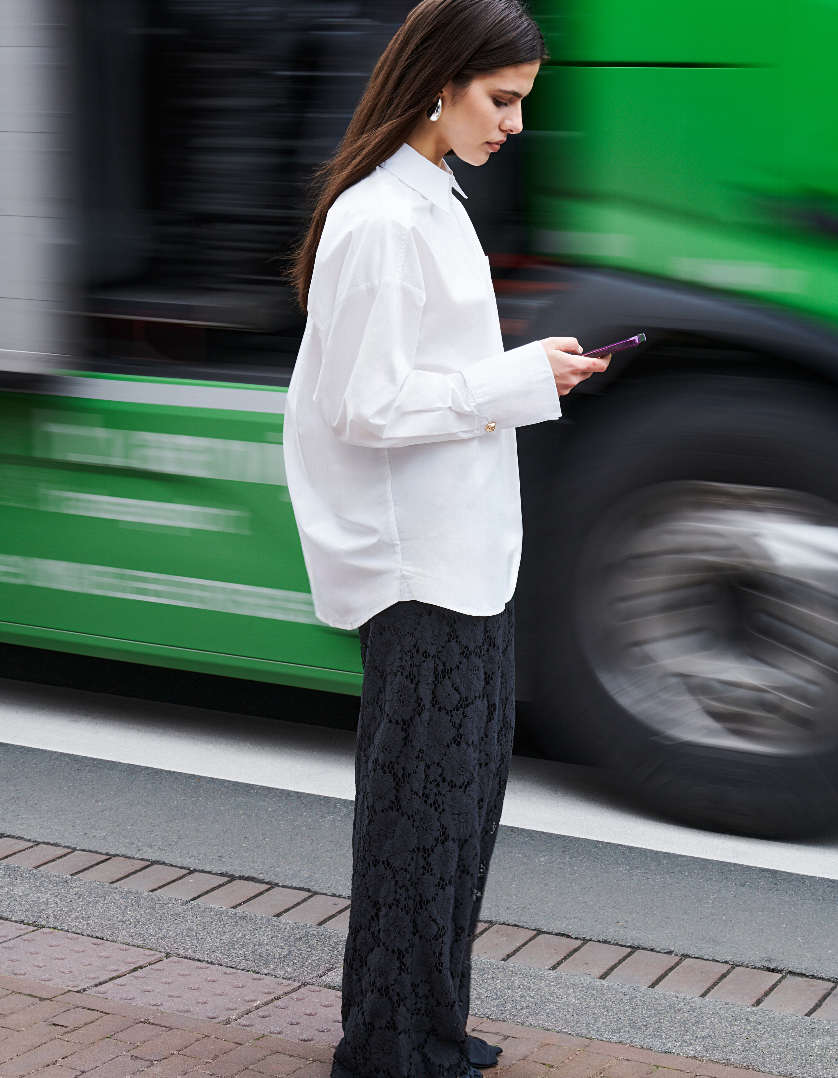 Poplin Blouse Wit SHOEBY WOMEN